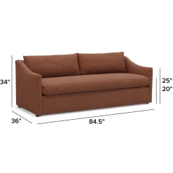 Landry 84.5" Sofa - Napa Rust