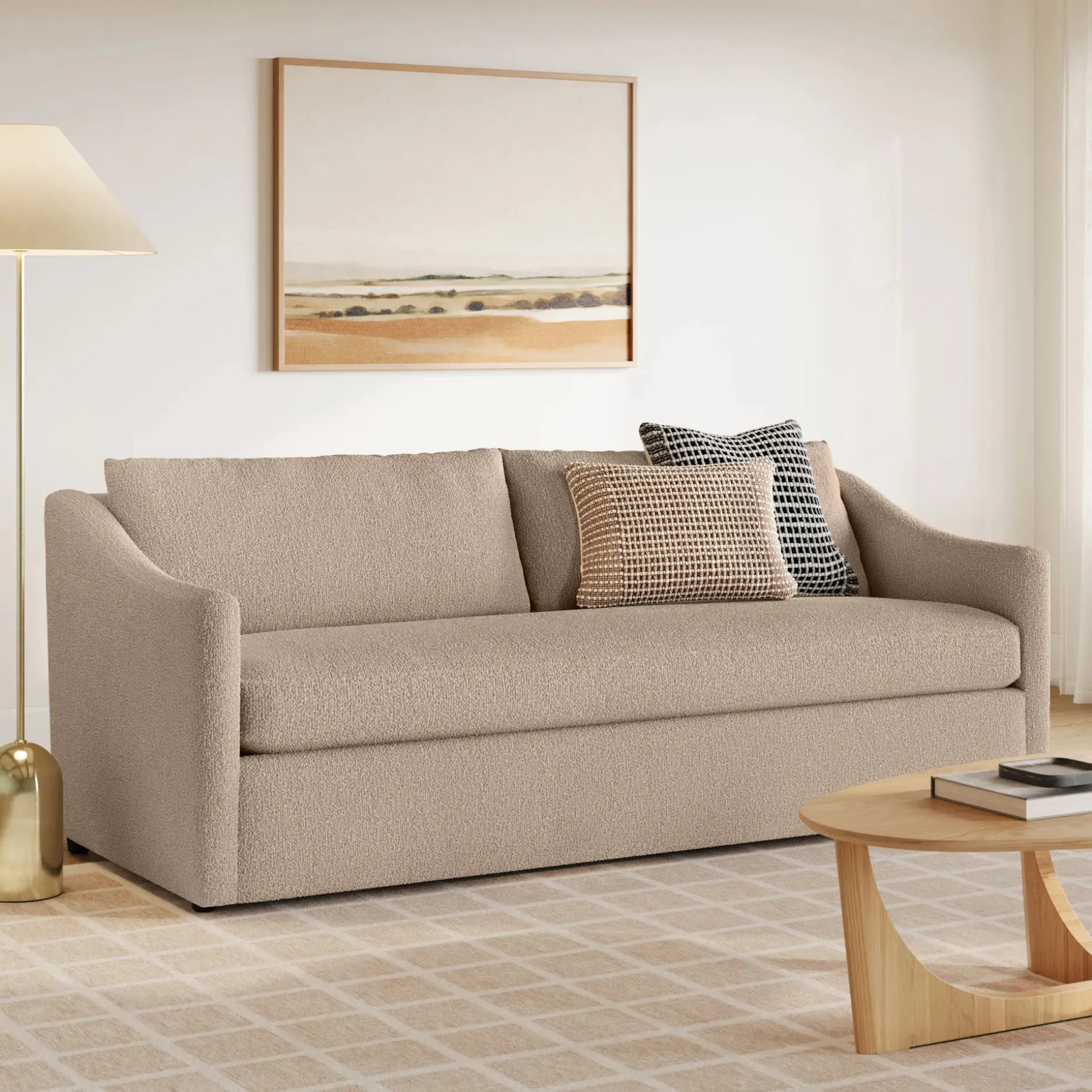 Landry 84.5" Sofa - Sandstone Wool Bouclé