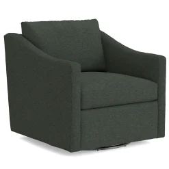 Landry 32.25" Swivel Lounge Chair - Green Wool Bouclé