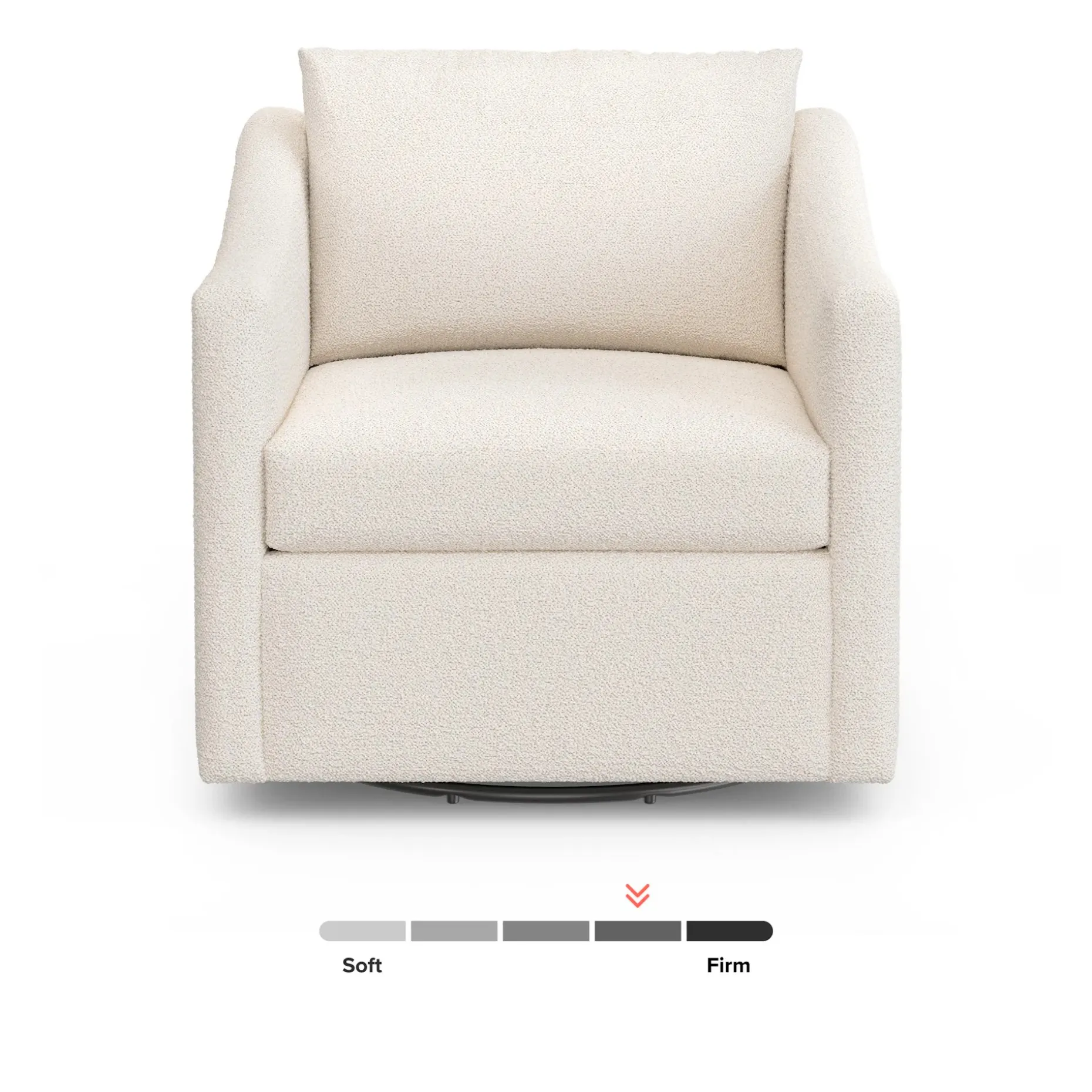 Landry 32.25" Swivel Lounge Chair - Ivory Wool Bouclé