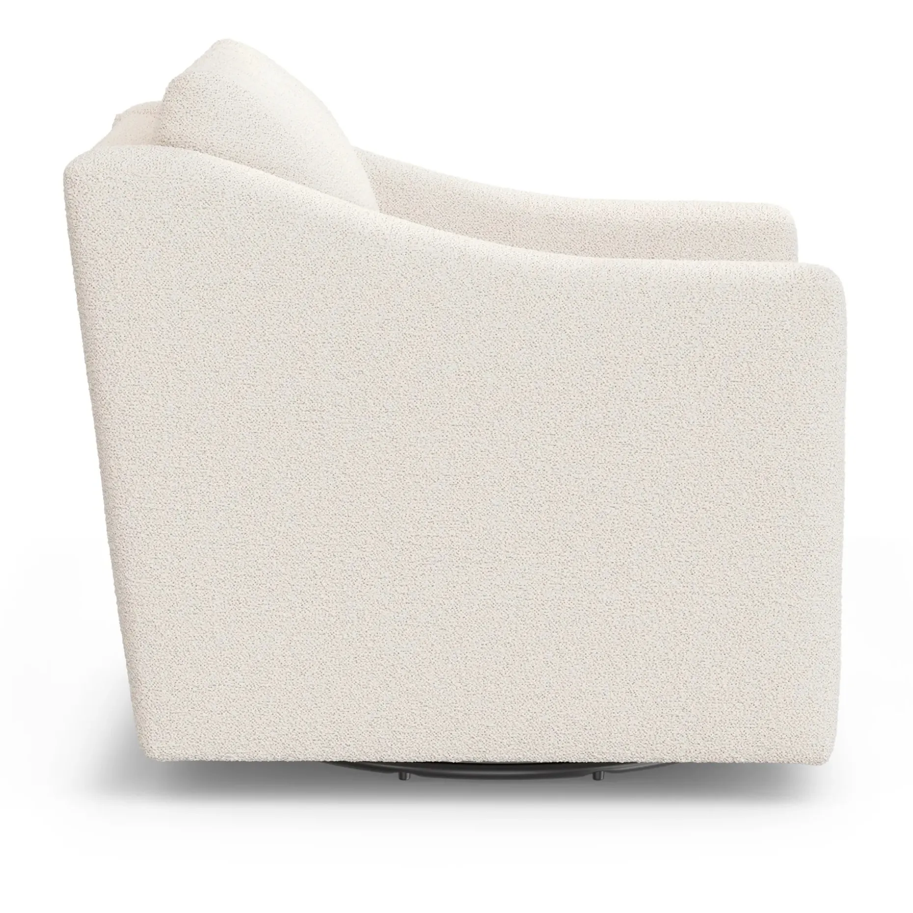 Landry 32.25" Swivel Lounge Chair - Ivory Wool Bouclé