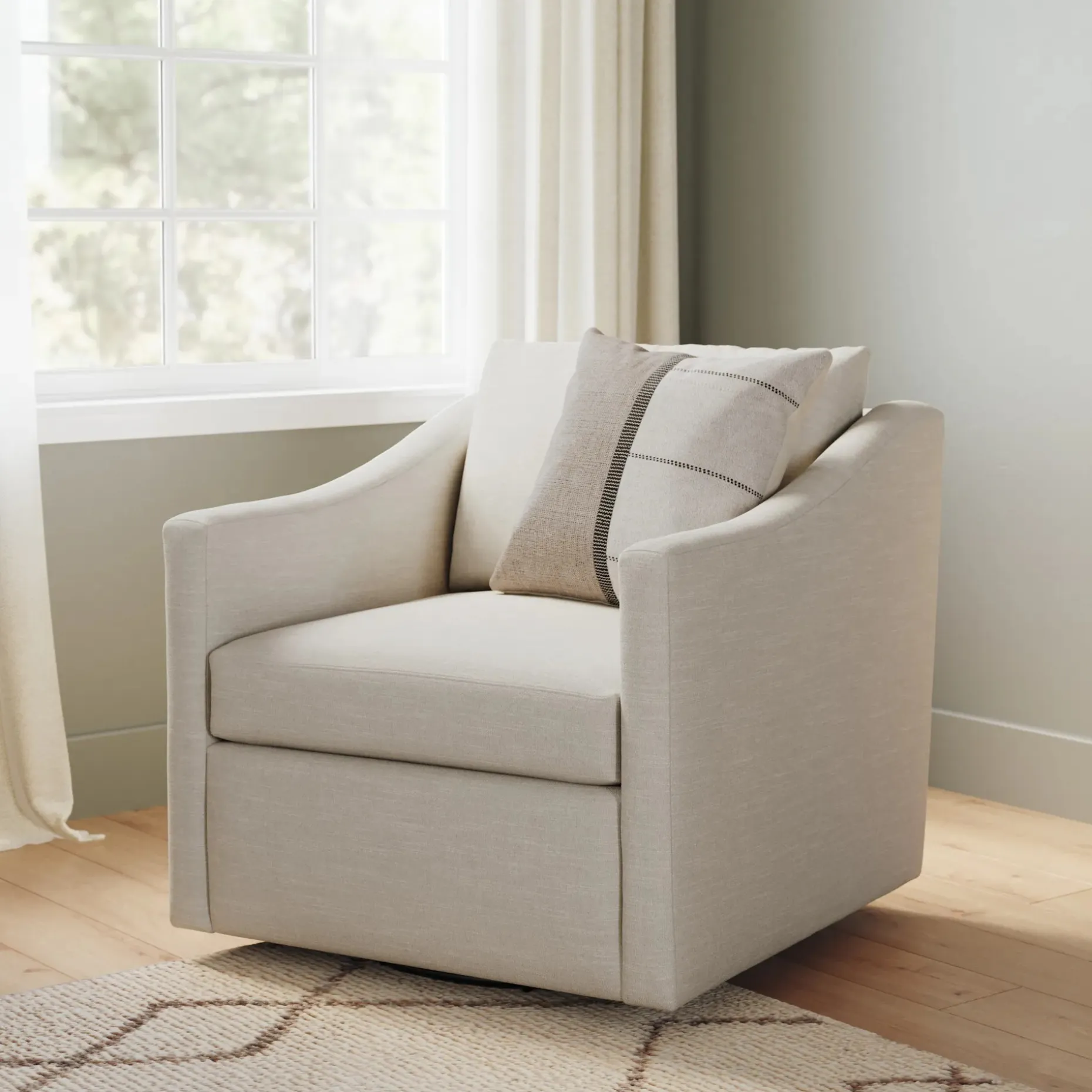 Landry 32.25" Swivel Lounge Chair - Napa Dove