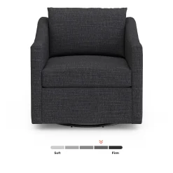 Landry 32.25" Swivel Lounge Chair - Napa Charcoal