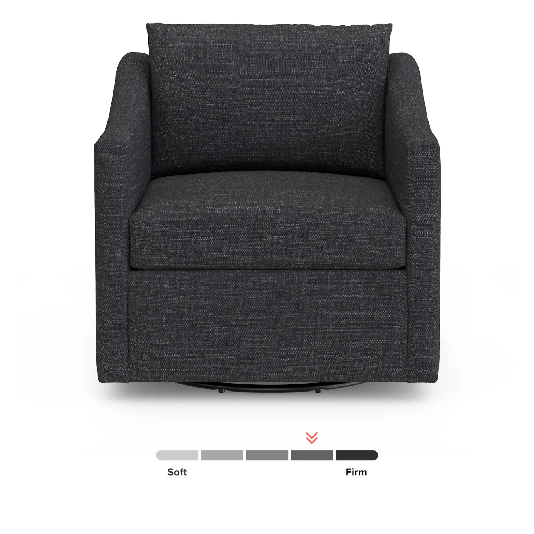 Landry 32.25" Swivel Lounge Chair - Napa Charcoal