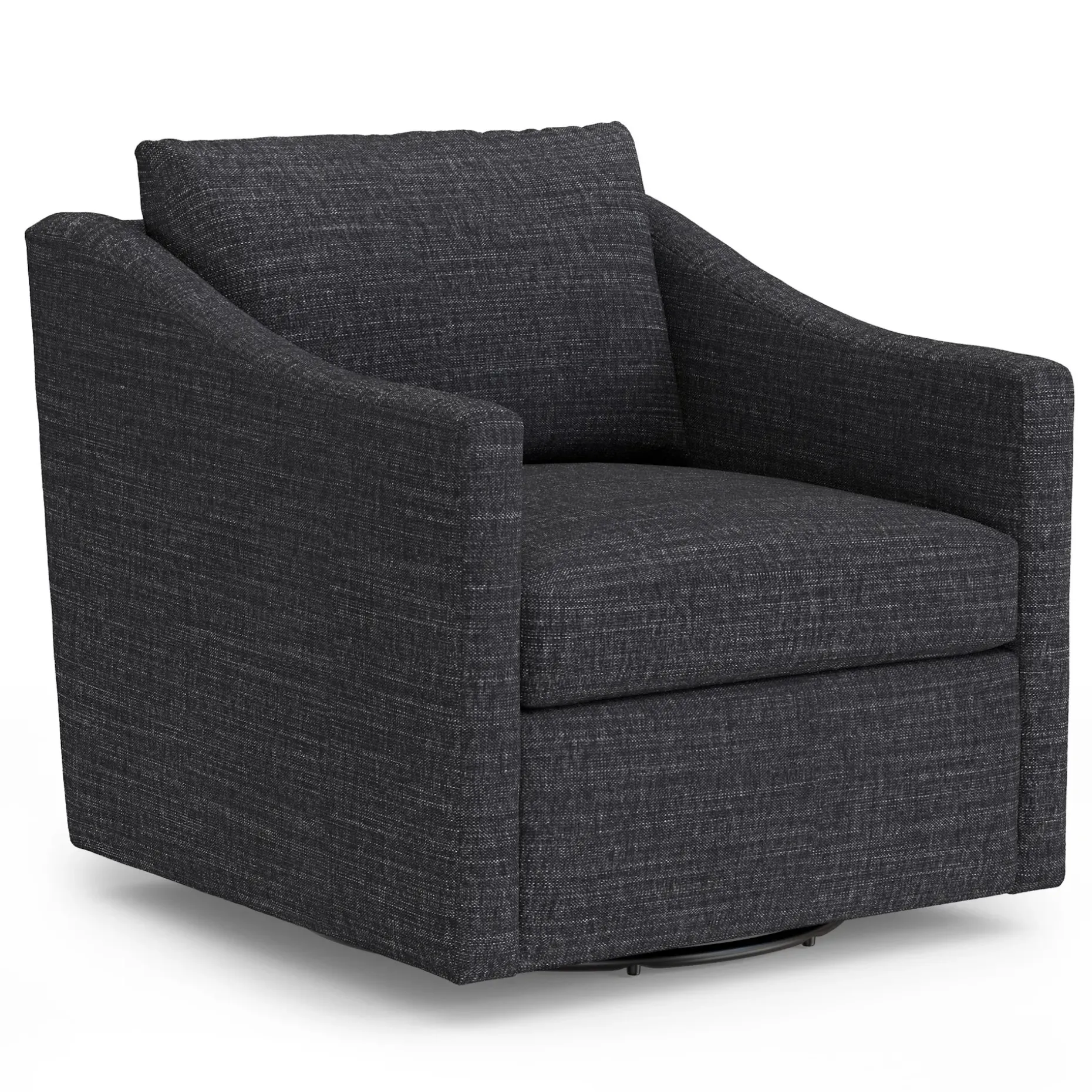 Landry 32.25" Swivel Lounge Chair - Napa Charcoal