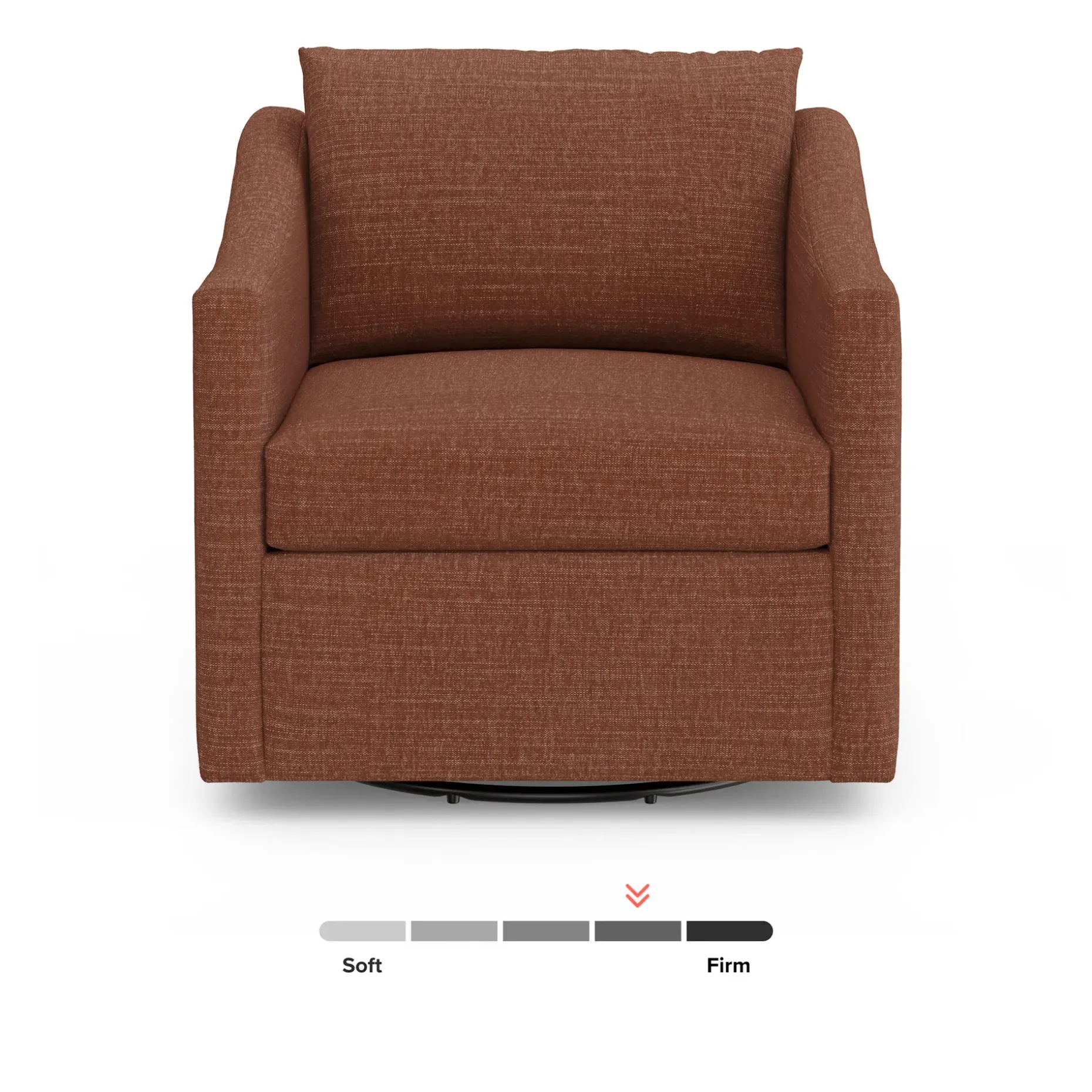 Landry 32.25" Swivel Lounge Chair - Napa Rust