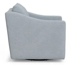 Landry 32.25" Swivel Lounge Chair - Silver Light Blue