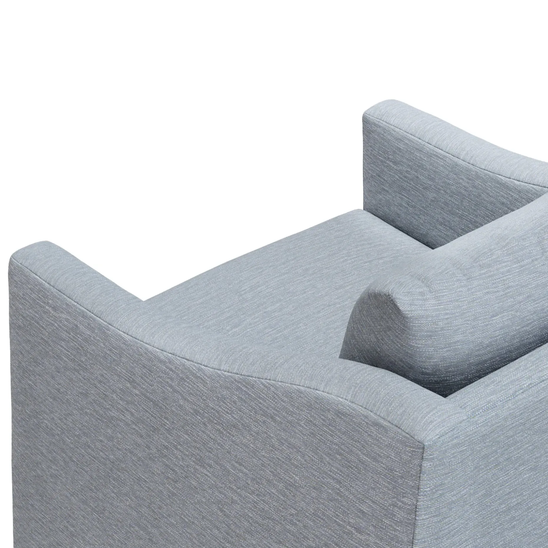Landry 32.25" Swivel Lounge Chair - Silver Light Blue