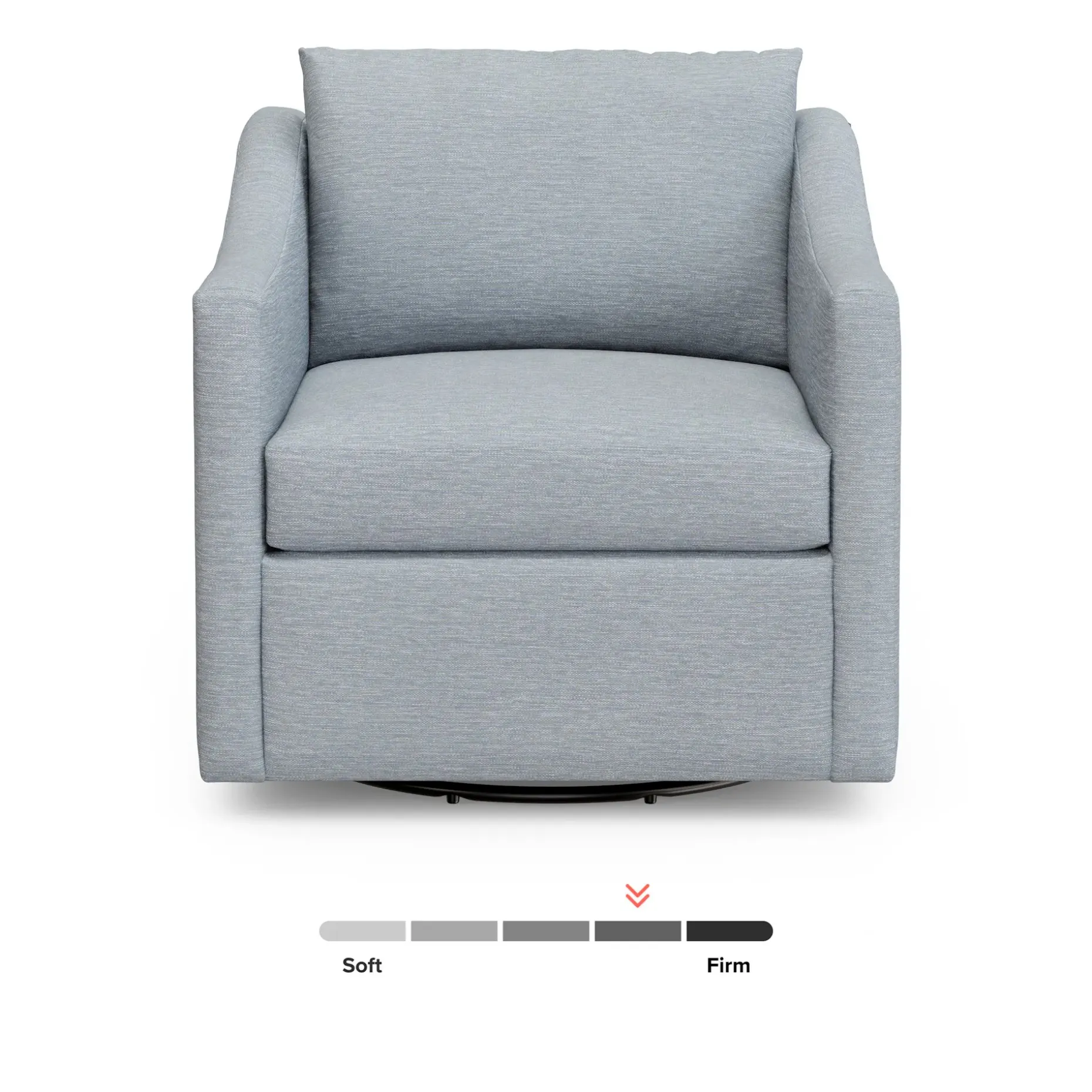 Landry 32.25" Swivel Lounge Chair - Silver Light Blue