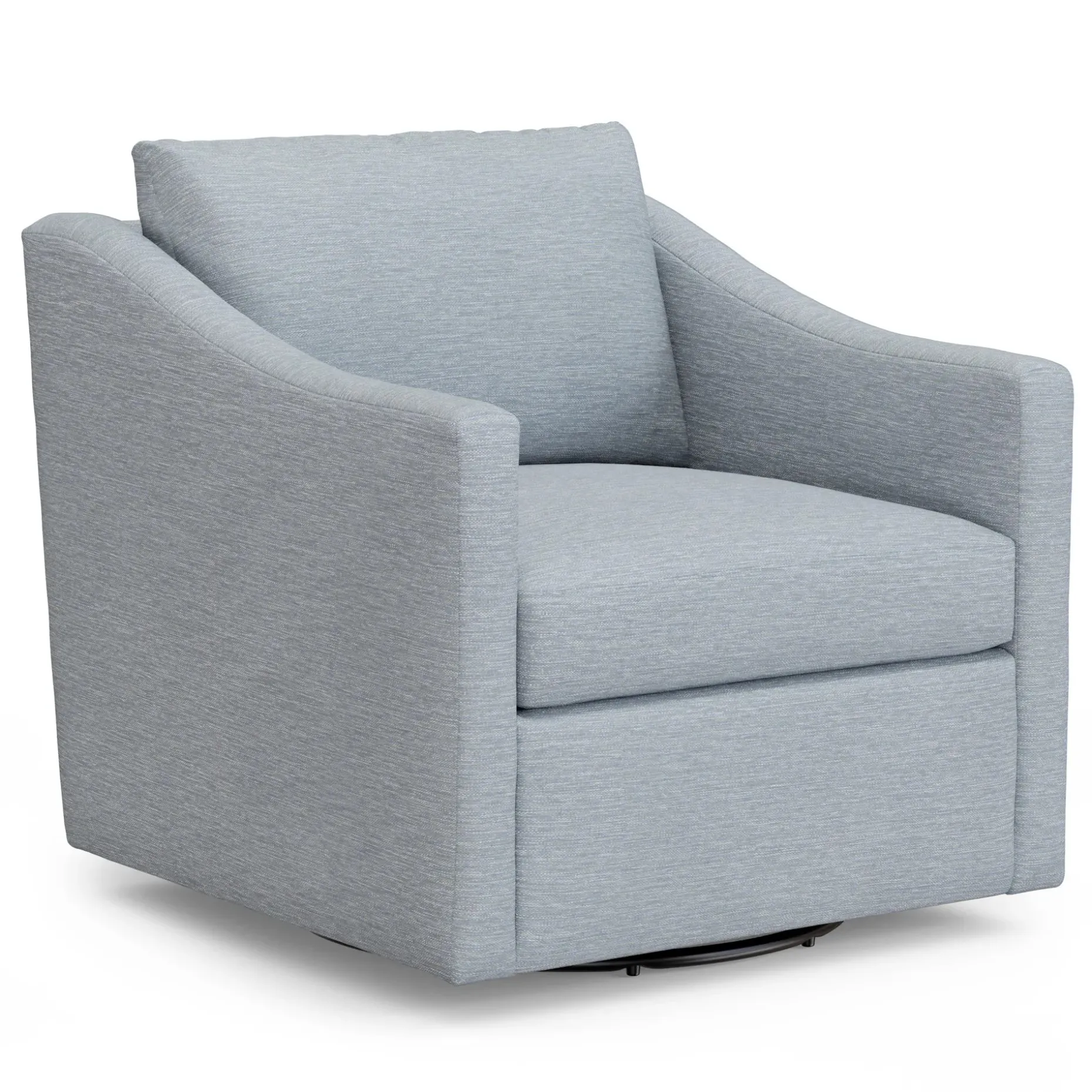 Landry 32.25" Swivel Lounge Chair - Silver Light Blue