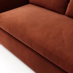 Landry 91" Velvet Corner Sectional - Hale Rust