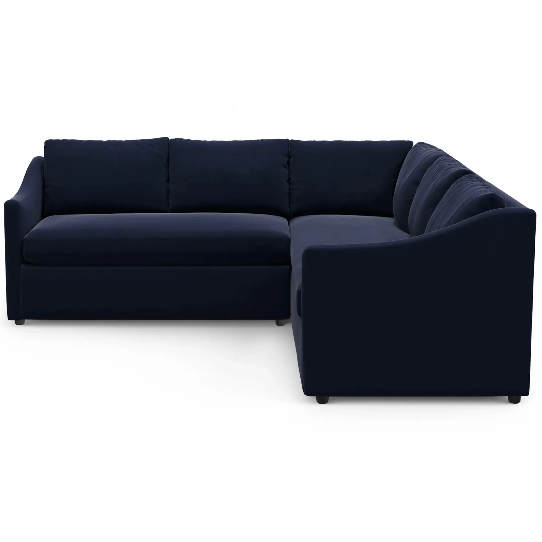 Landry 91" Velvet Corner Sectional - Hale Ink