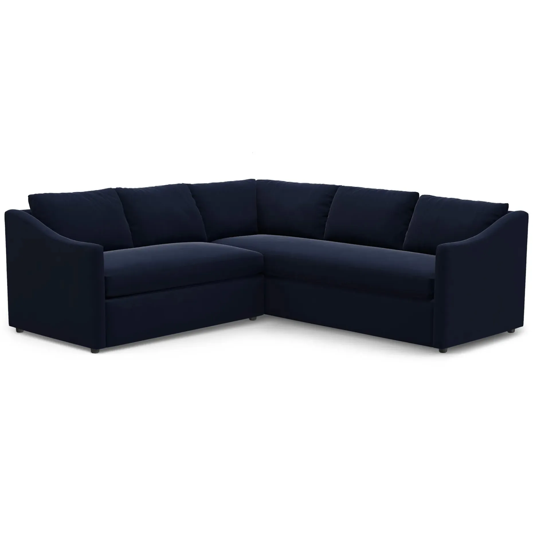 Landry 91" Velvet Corner Sectional - Hale Ink
