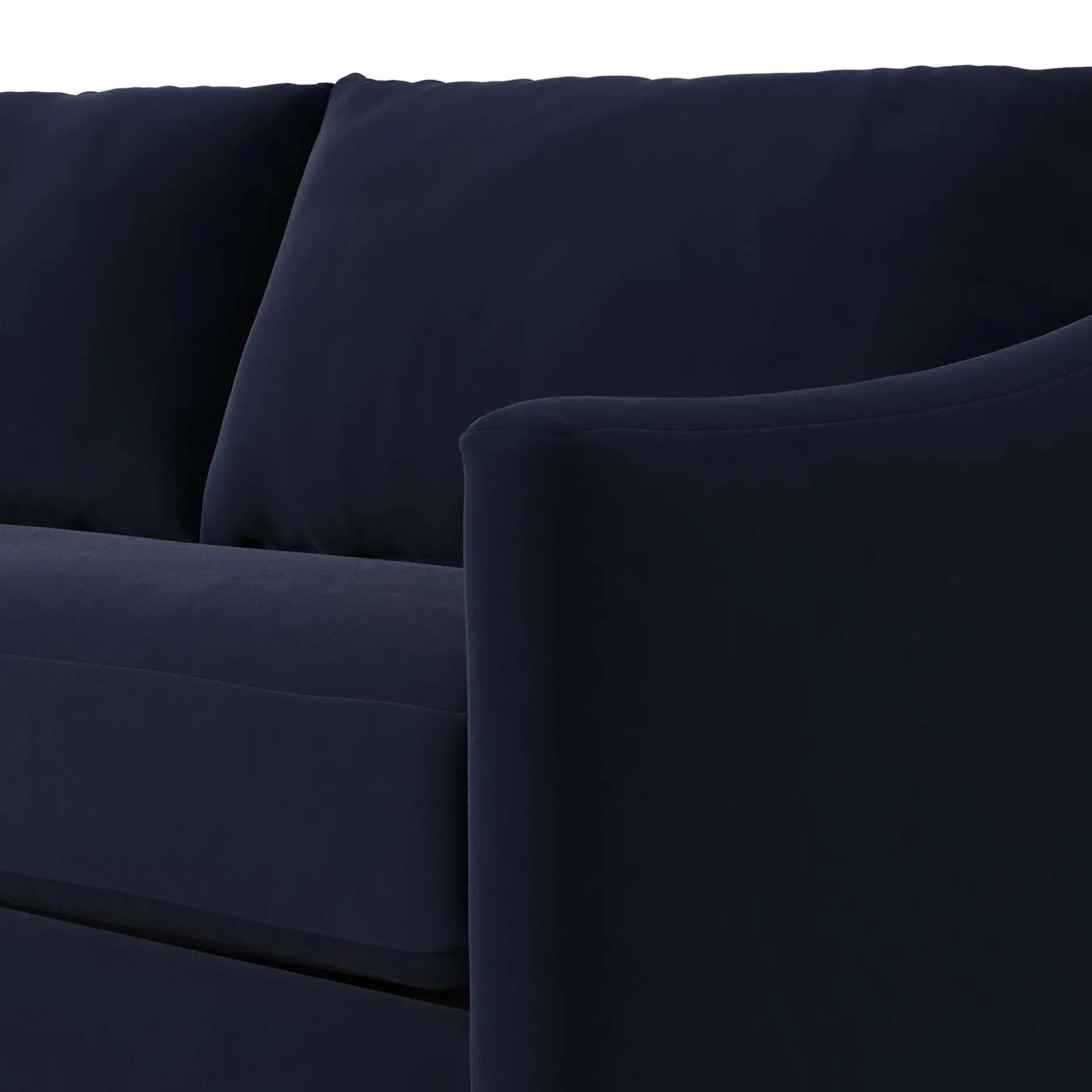 Landry 91" Velvet Corner Sectional - Hale Ink