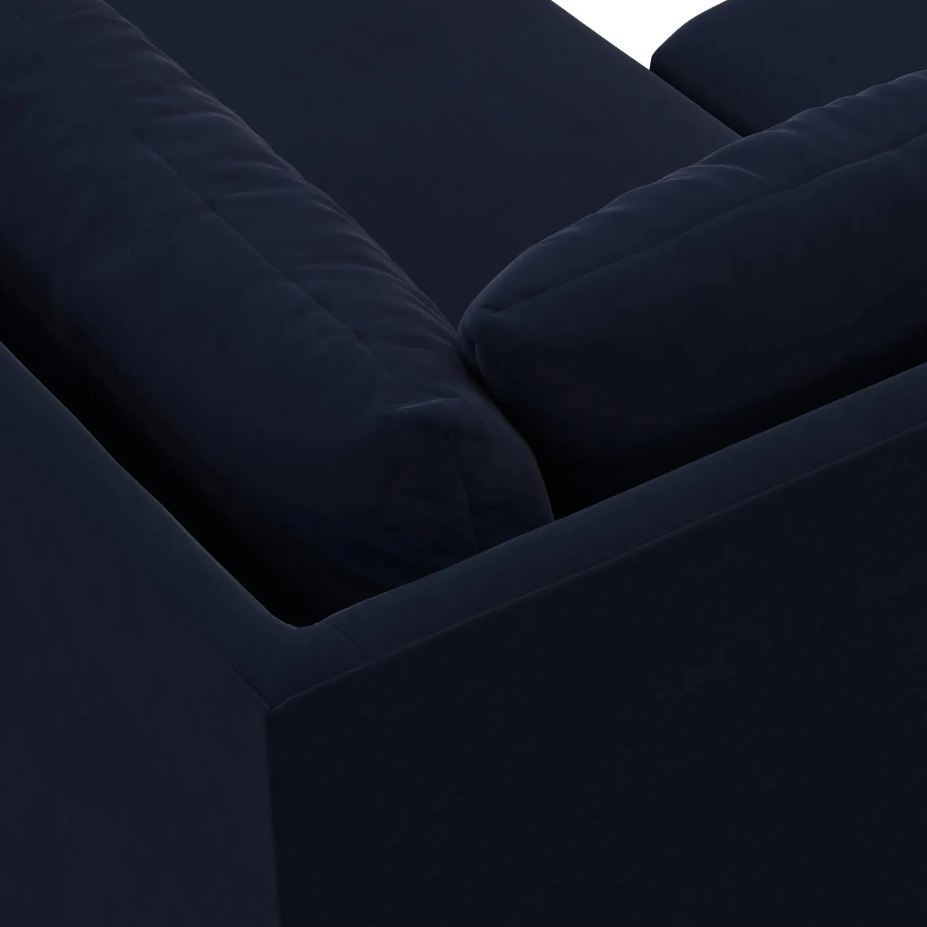 Landry 91" Velvet Corner Sectional - Hale Ink