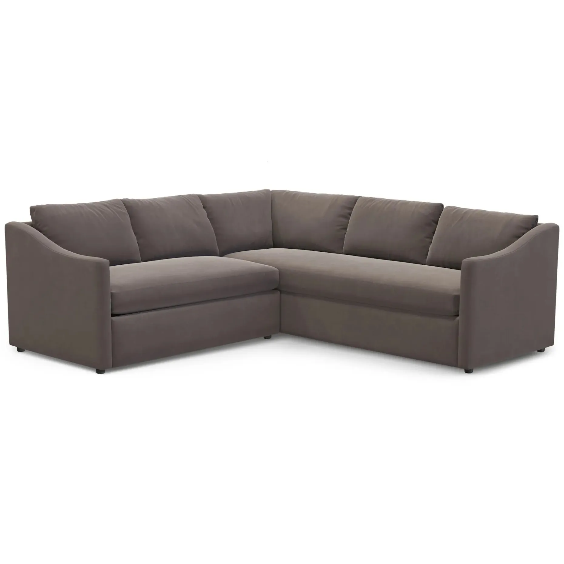 Landry 91" Velvet Corner Sectional - Hale Warm Gray