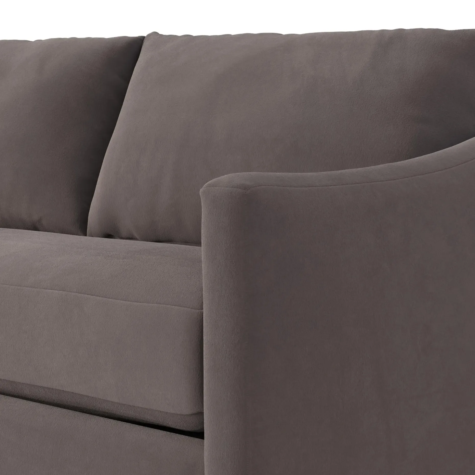 Landry 91" Velvet Corner Sectional - Hale Warm Gray