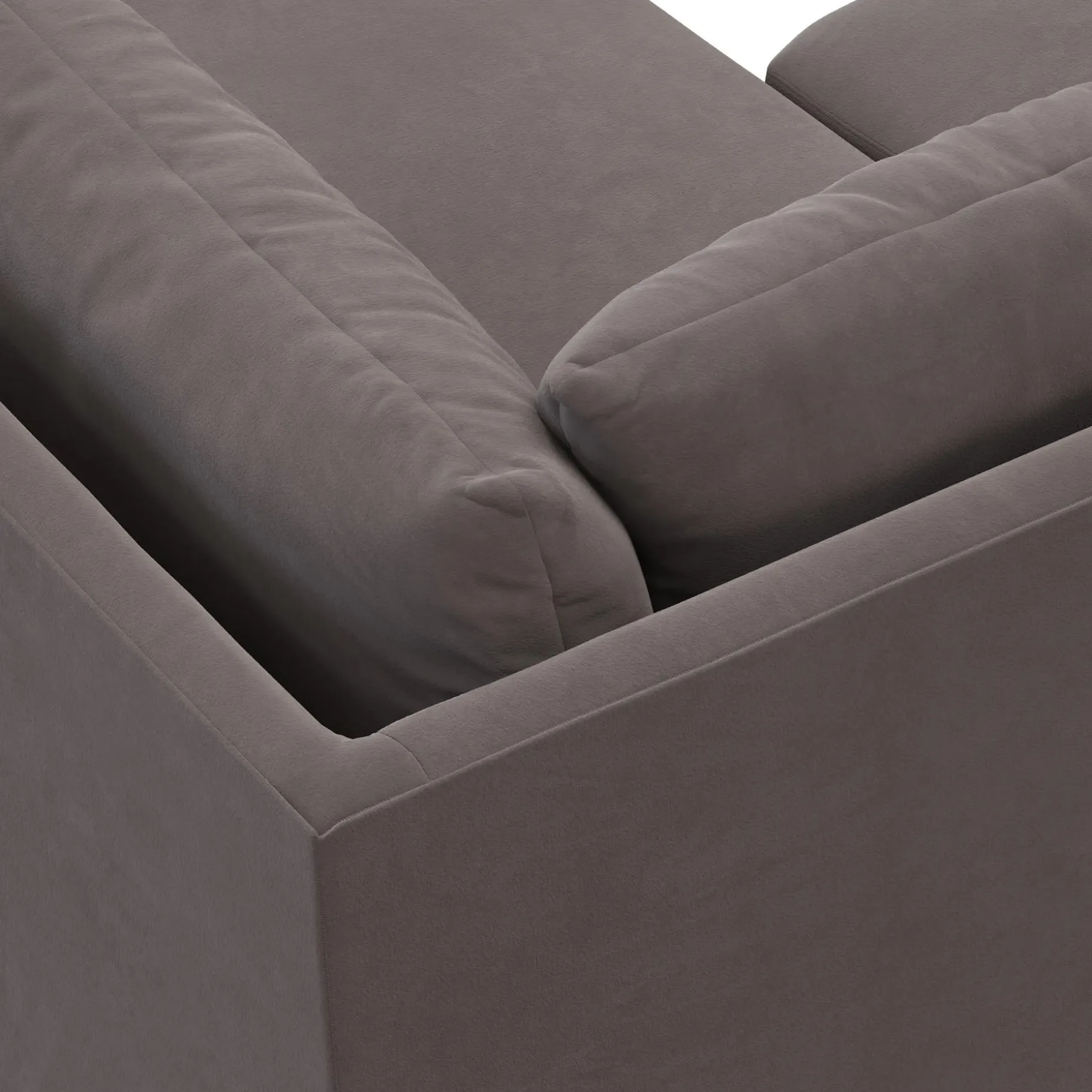Landry 91" Velvet Corner Sectional - Hale Warm Gray