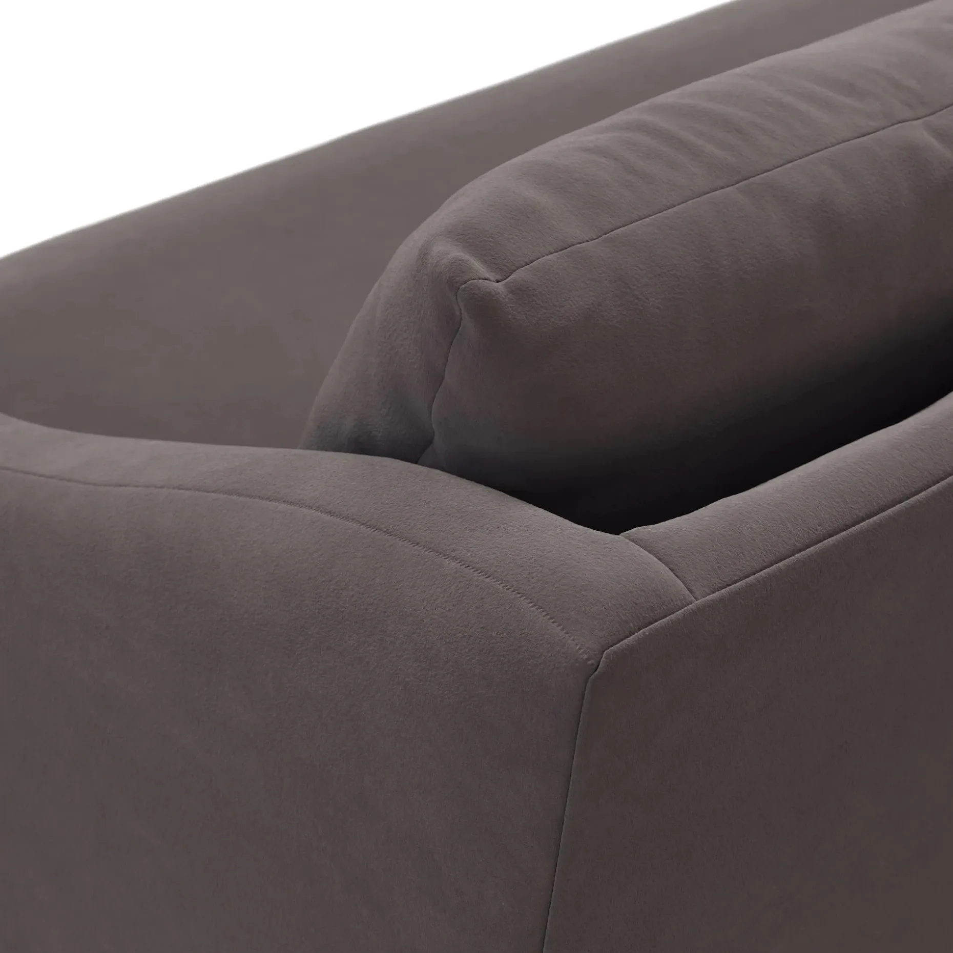 Landry 91" Velvet Corner Sectional - Hale Warm Gray