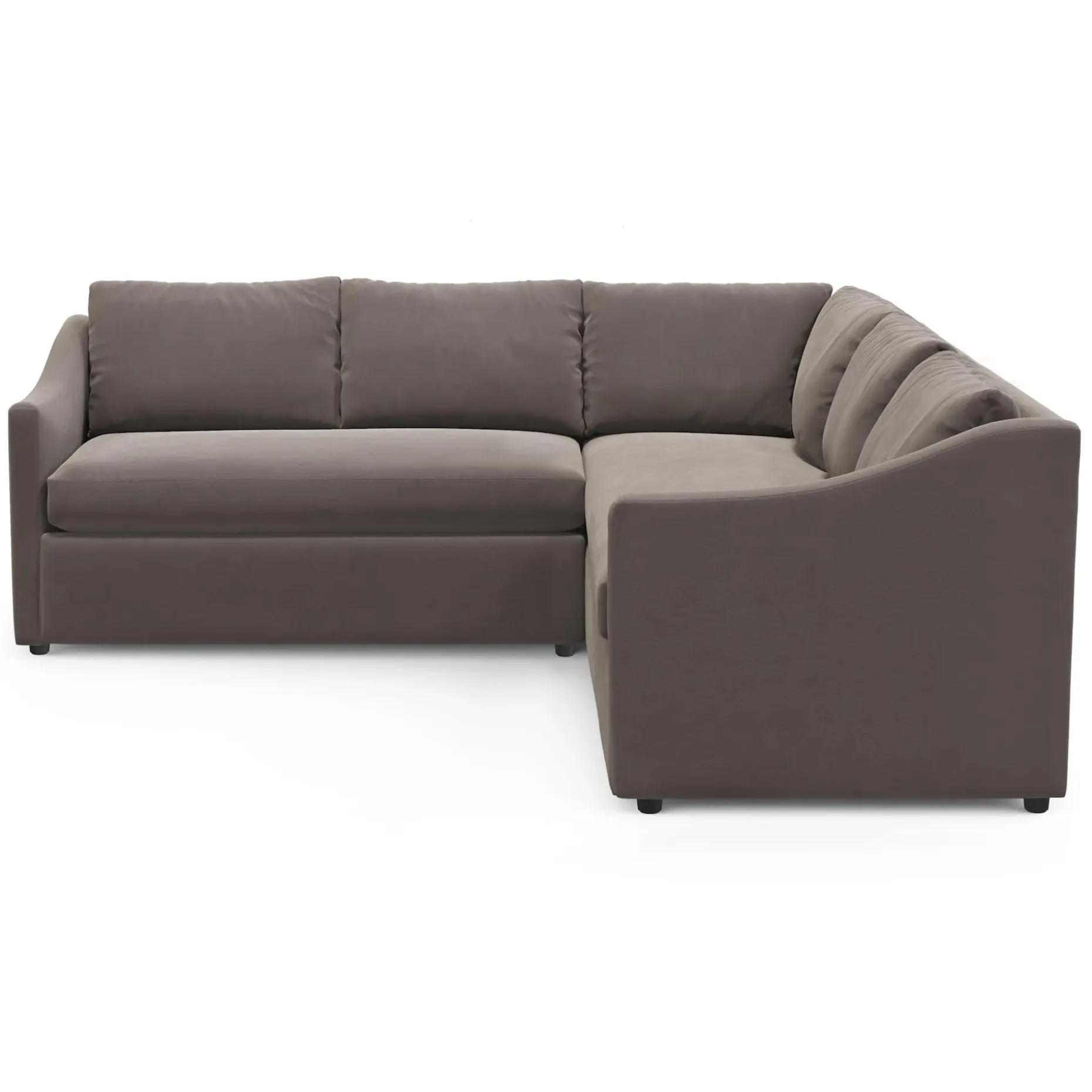 Landry 91" Velvet Corner Sectional - Hale Warm Gray