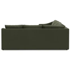 Landry 91" Velvet Corner Sectional - Hale Fir Green