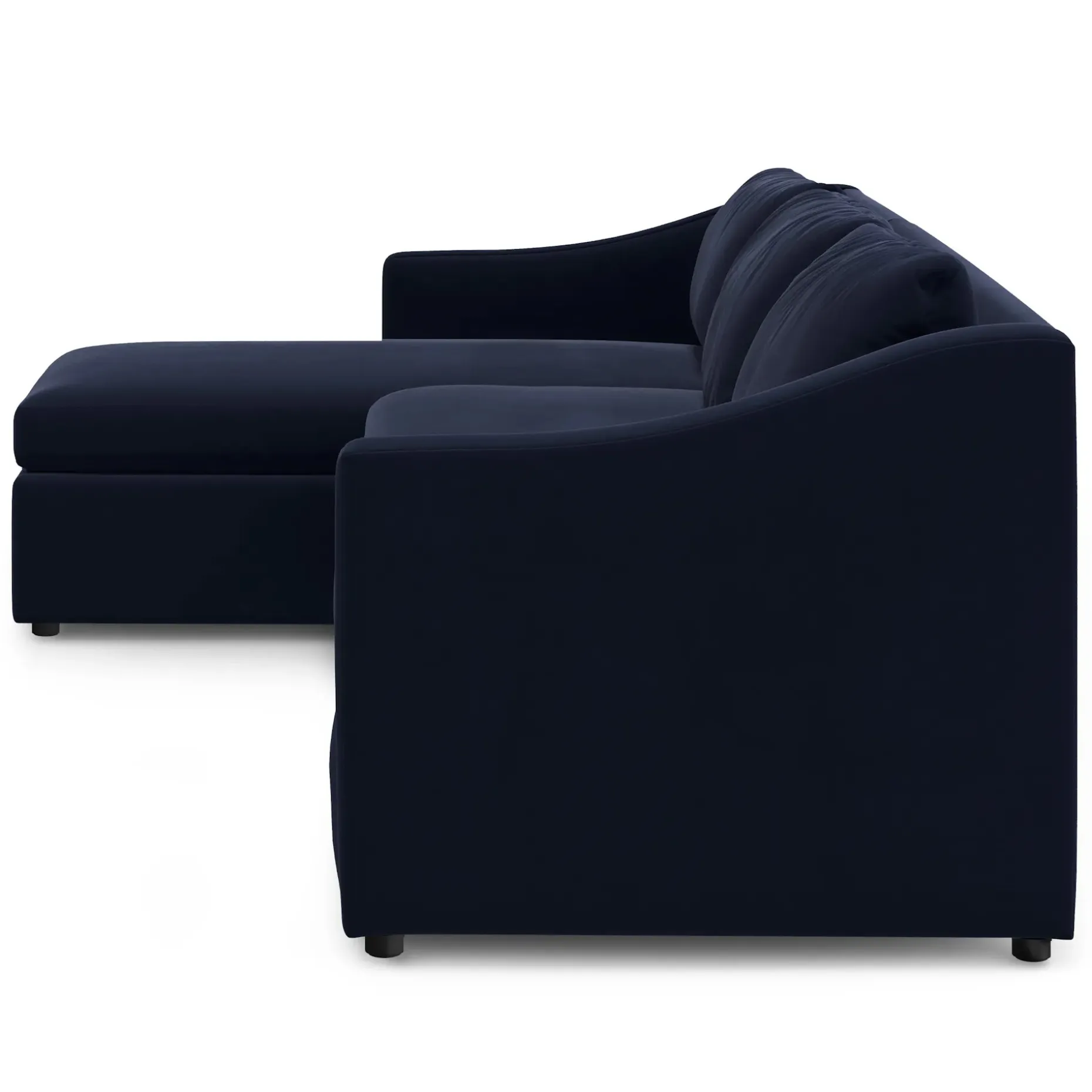 Landry 109" Velvet Left Storage Sleeper Sectional - Hale Ink