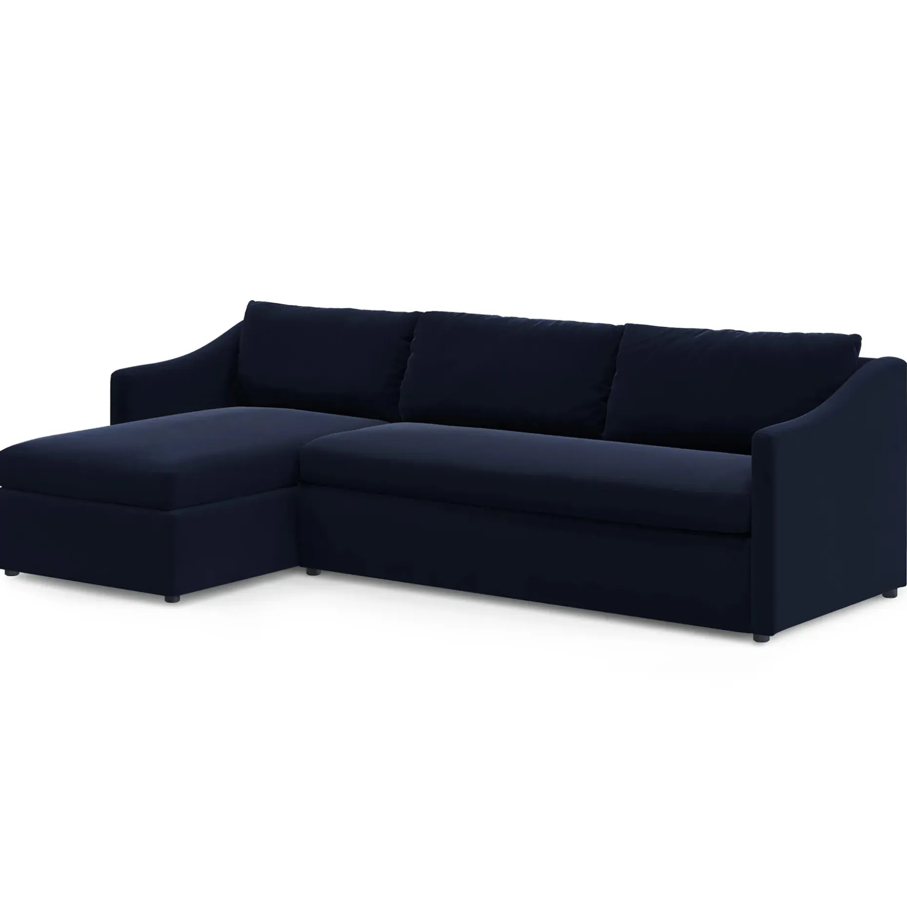 Landry 109" Velvet Left Storage Sleeper Sectional - Hale Ink