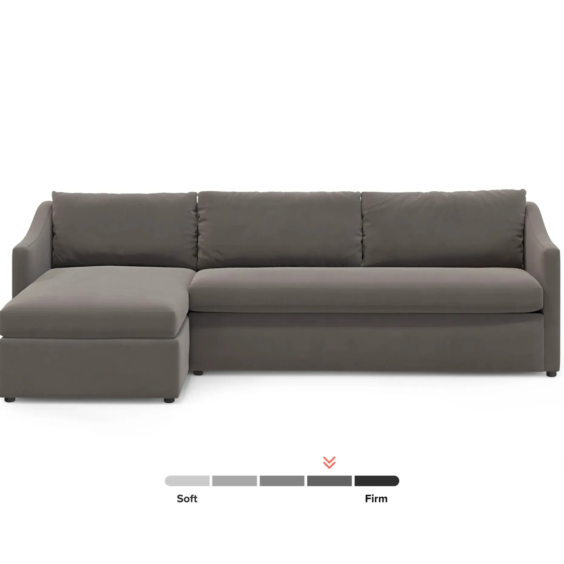Landry 109" Velvet Left Storage Sleeper Sectional - Hale Warm Gray