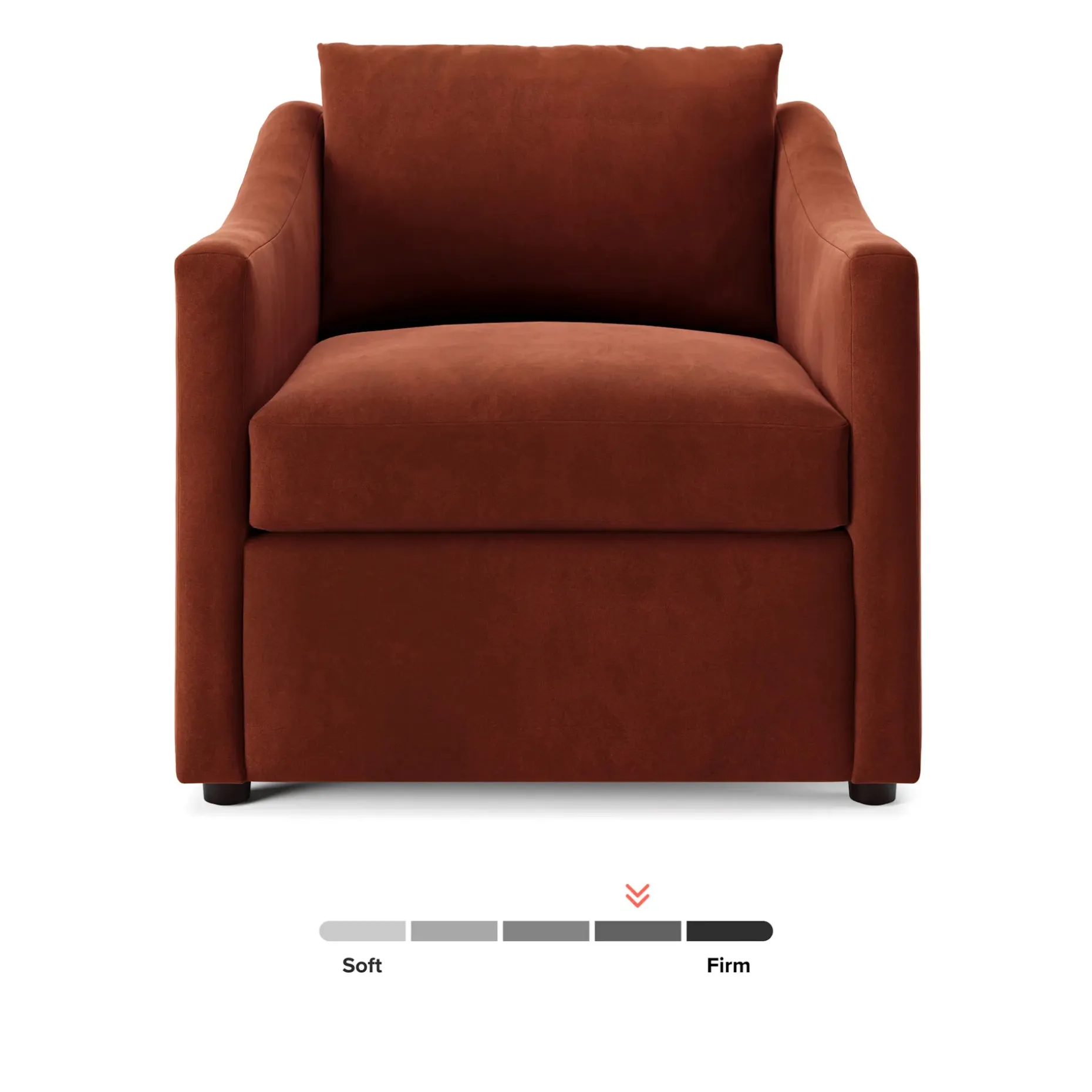 Landry 32.25" Velvet Lounge Chair - Hale Rust