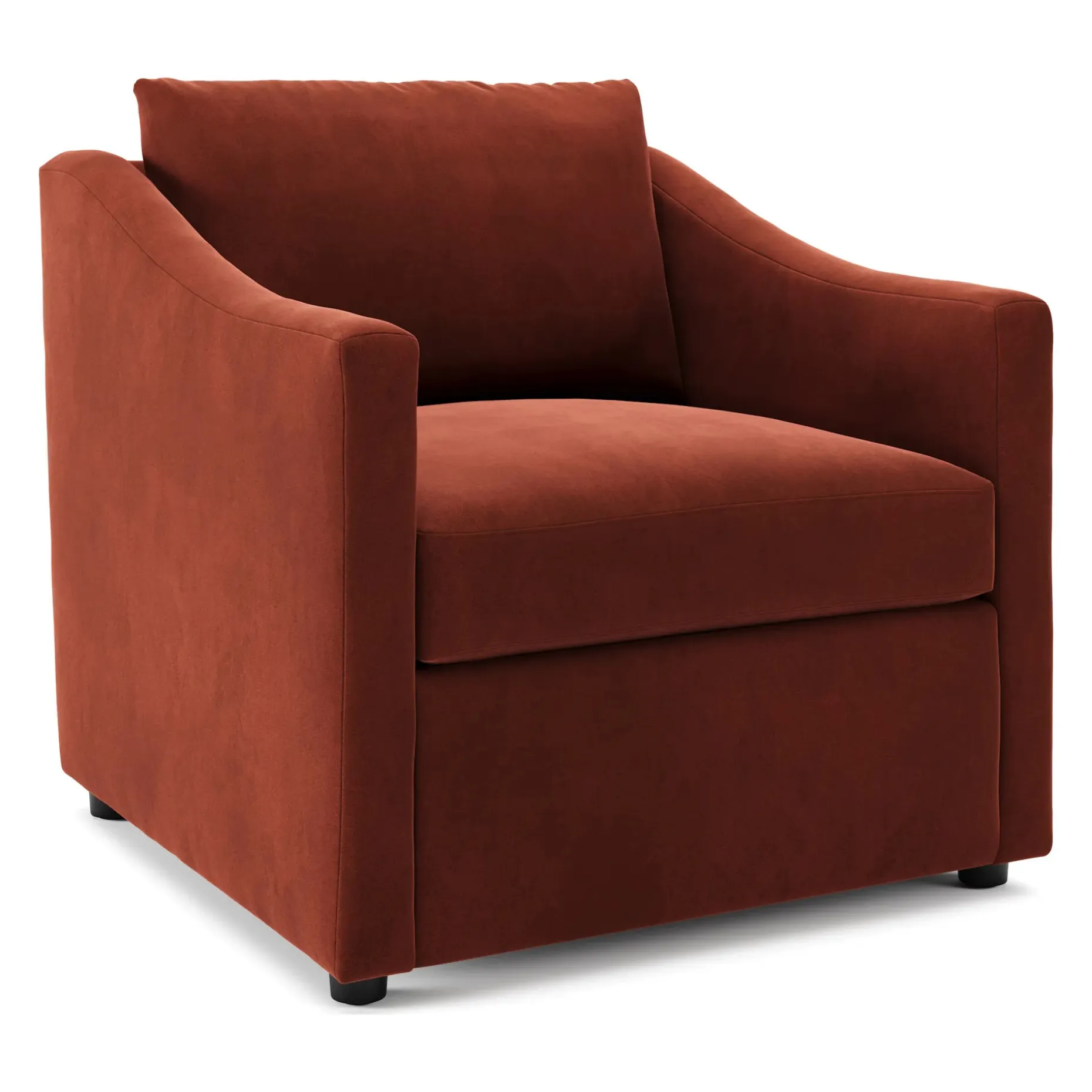 Landry 32.25" Velvet Lounge Chair - Hale Rust