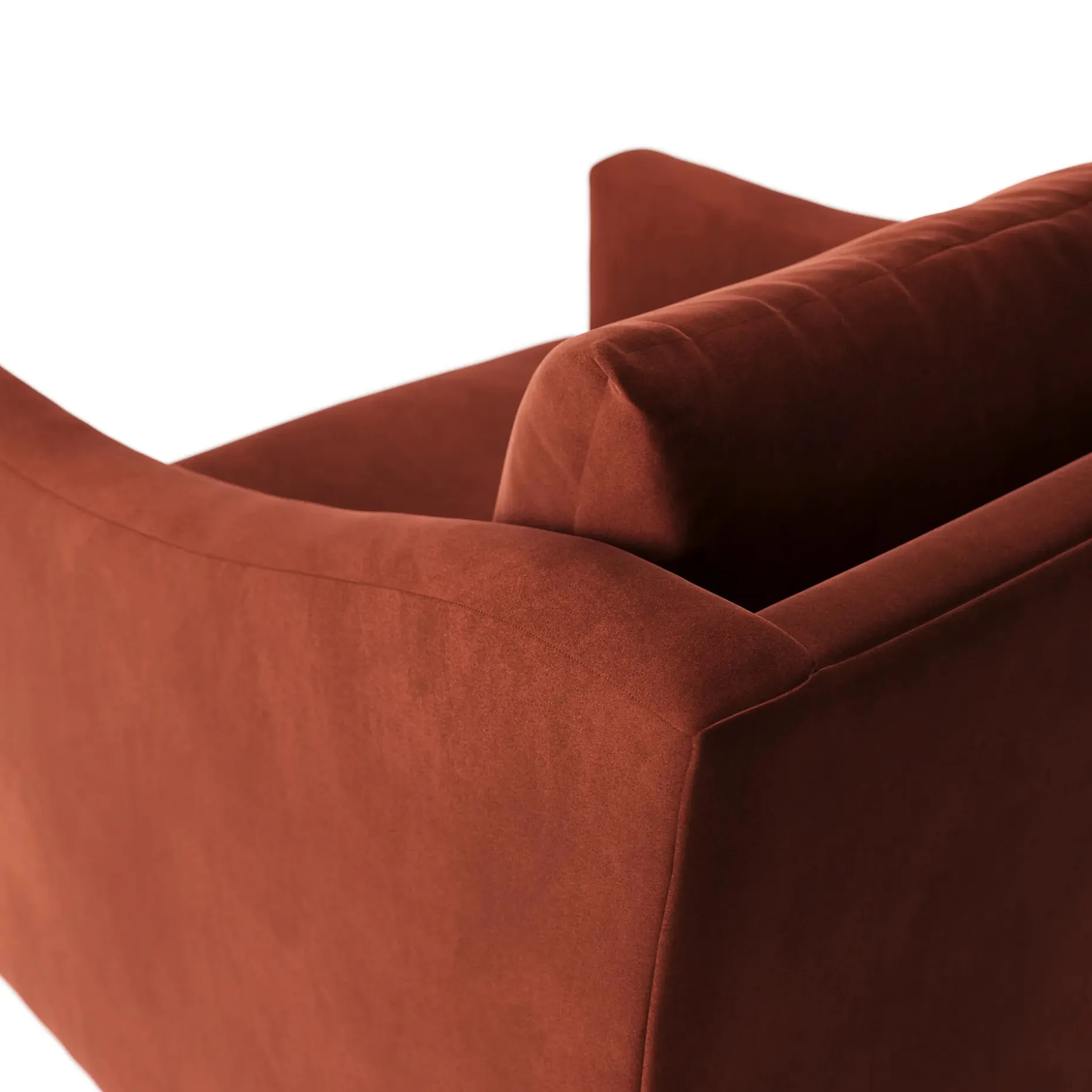 Landry 32.25" Velvet Lounge Chair - Hale Rust