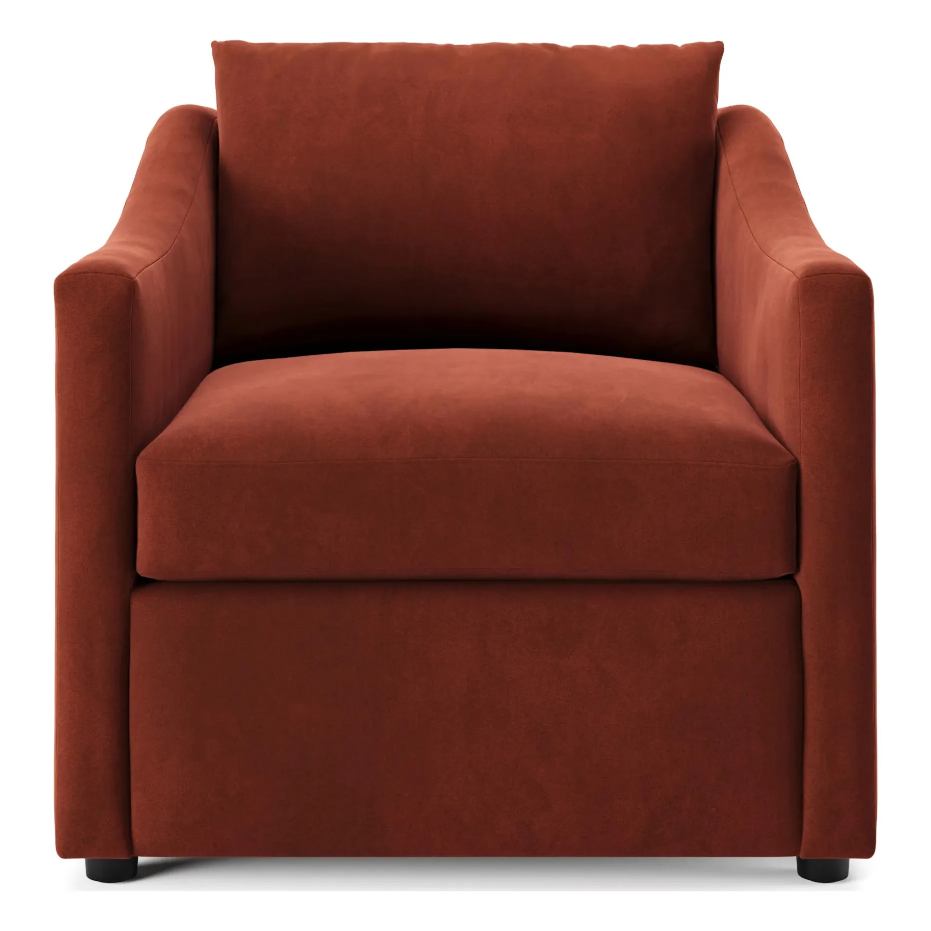 Landry 32.25" Velvet Lounge Chair - Hale Rust