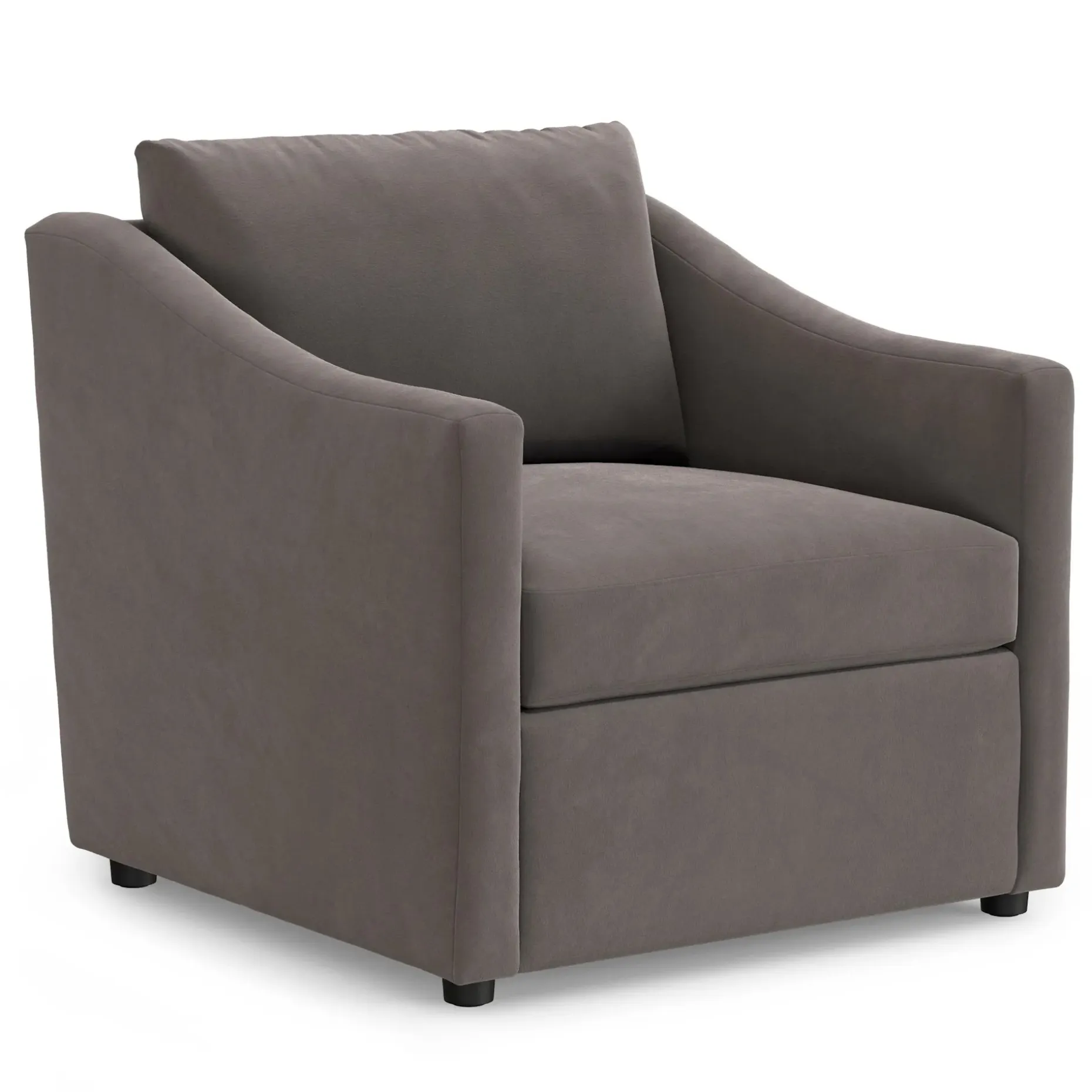 Landry 32.25" Velvet Lounge Chair - Hale Warm Gray