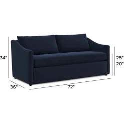 Landry 72" Velvet Loveseat - Hale Ink