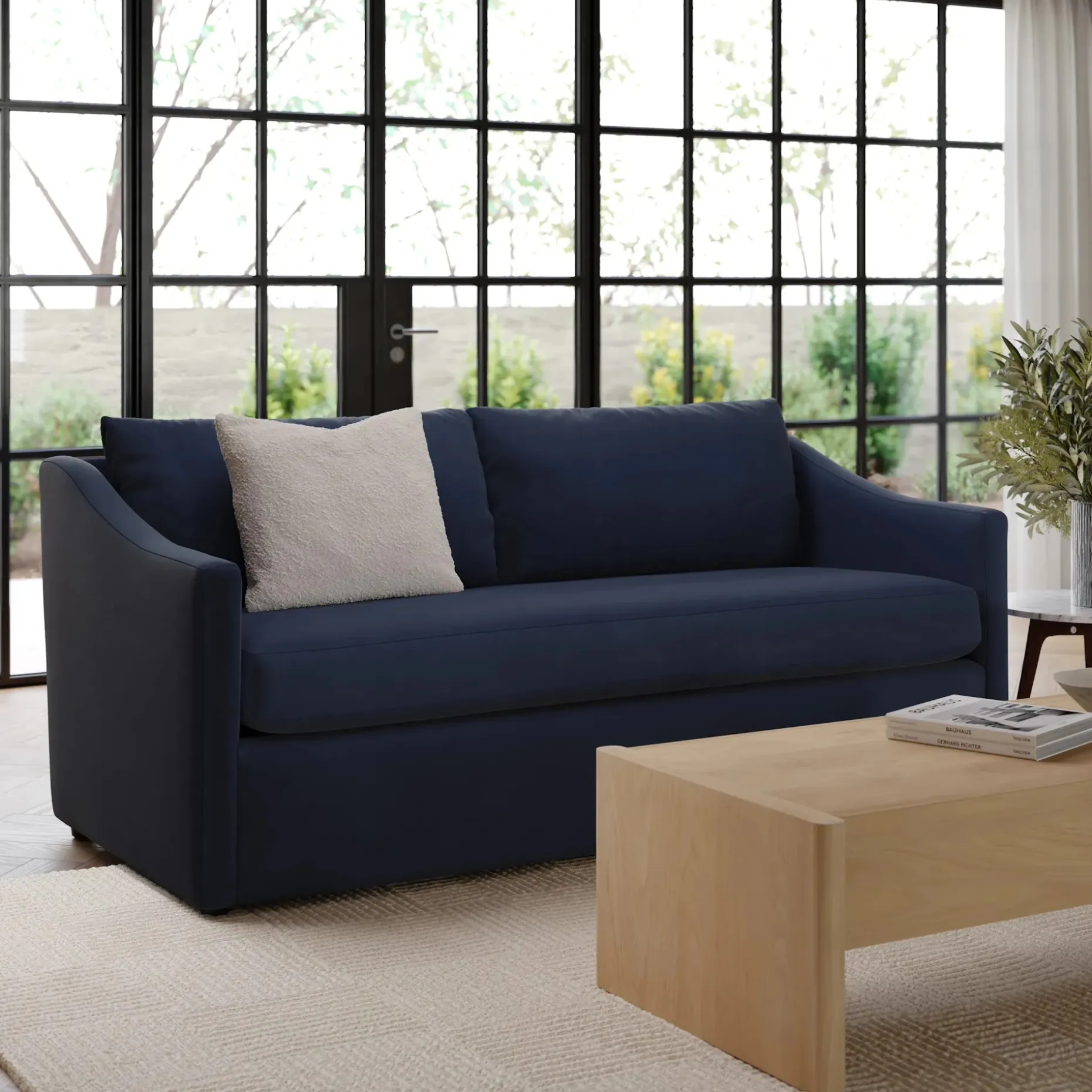 Landry 72" Velvet Loveseat - Hale Ink