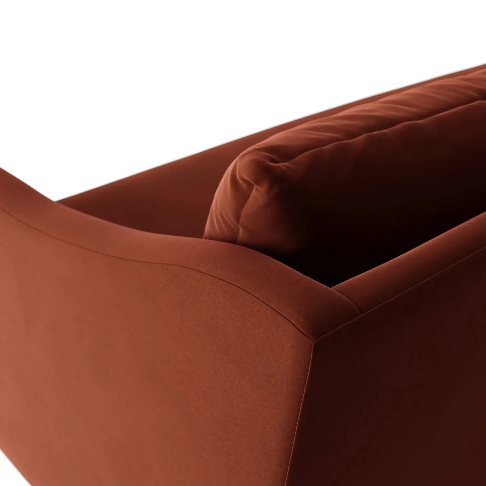 Landry 72" Velvet Loveseat - Hale Rust