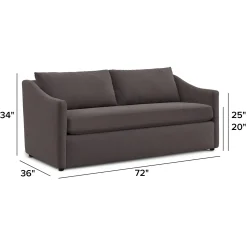 Landry 72" Velvet Loveseat - Hale Warm Gray