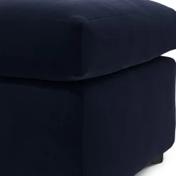 Landry 28" Velvet Ottoman - Hale Ink