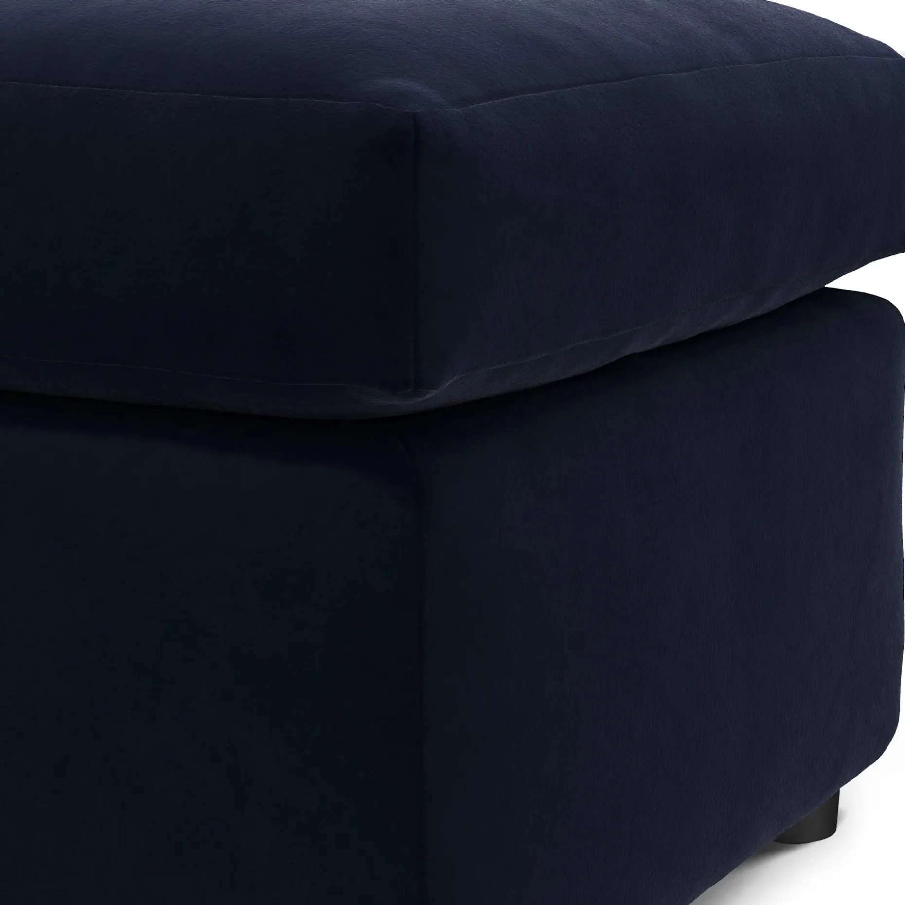 Landry 28" Velvet Ottoman - Hale Ink