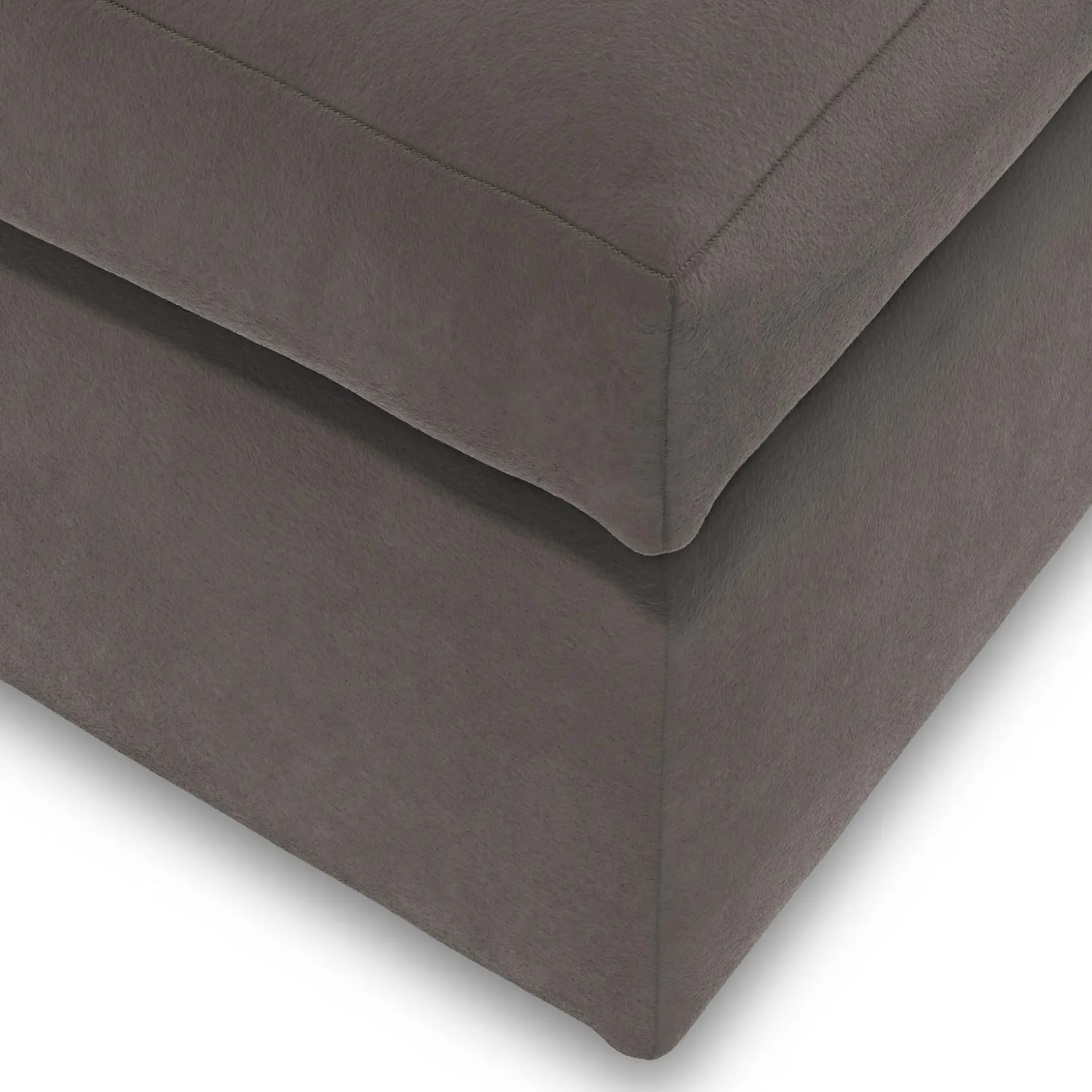 Landry 28" Velvet Ottoman - Hale Warm Gray