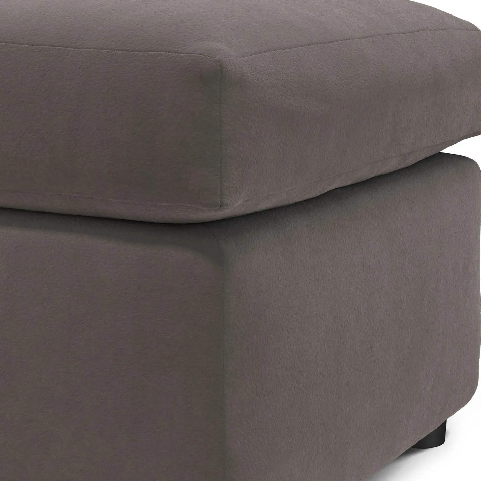 Landry 28" Velvet Ottoman - Hale Warm Gray
