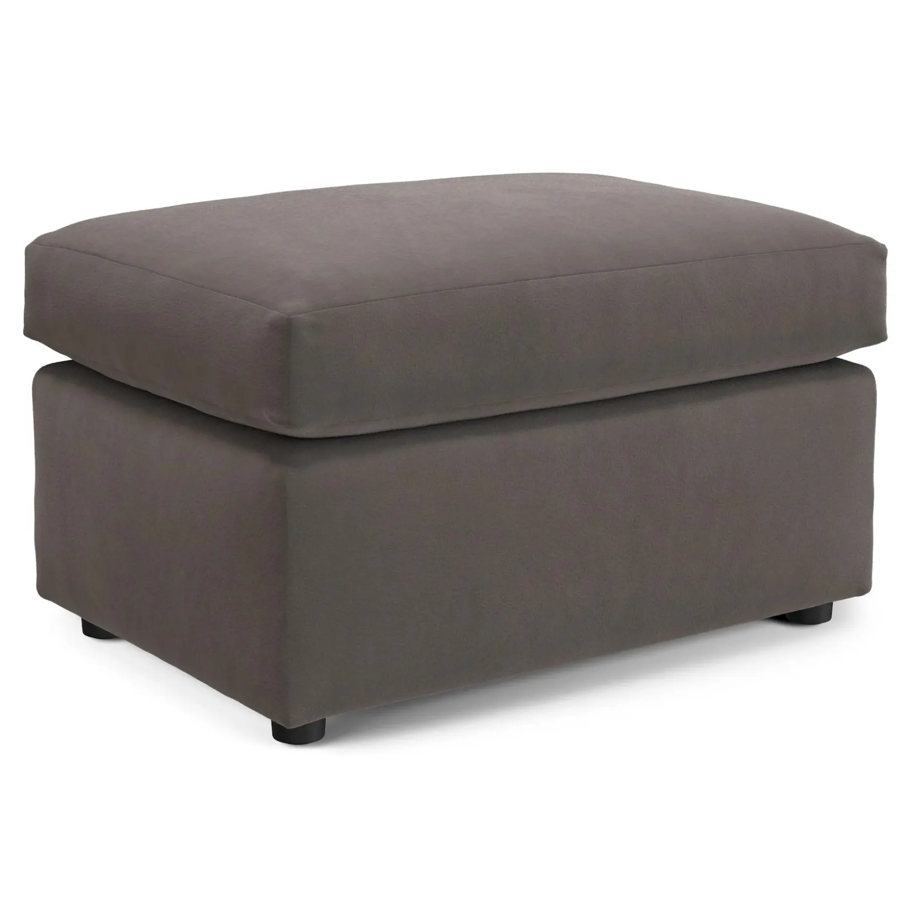 Landry 28" Velvet Ottoman - Hale Warm Gray