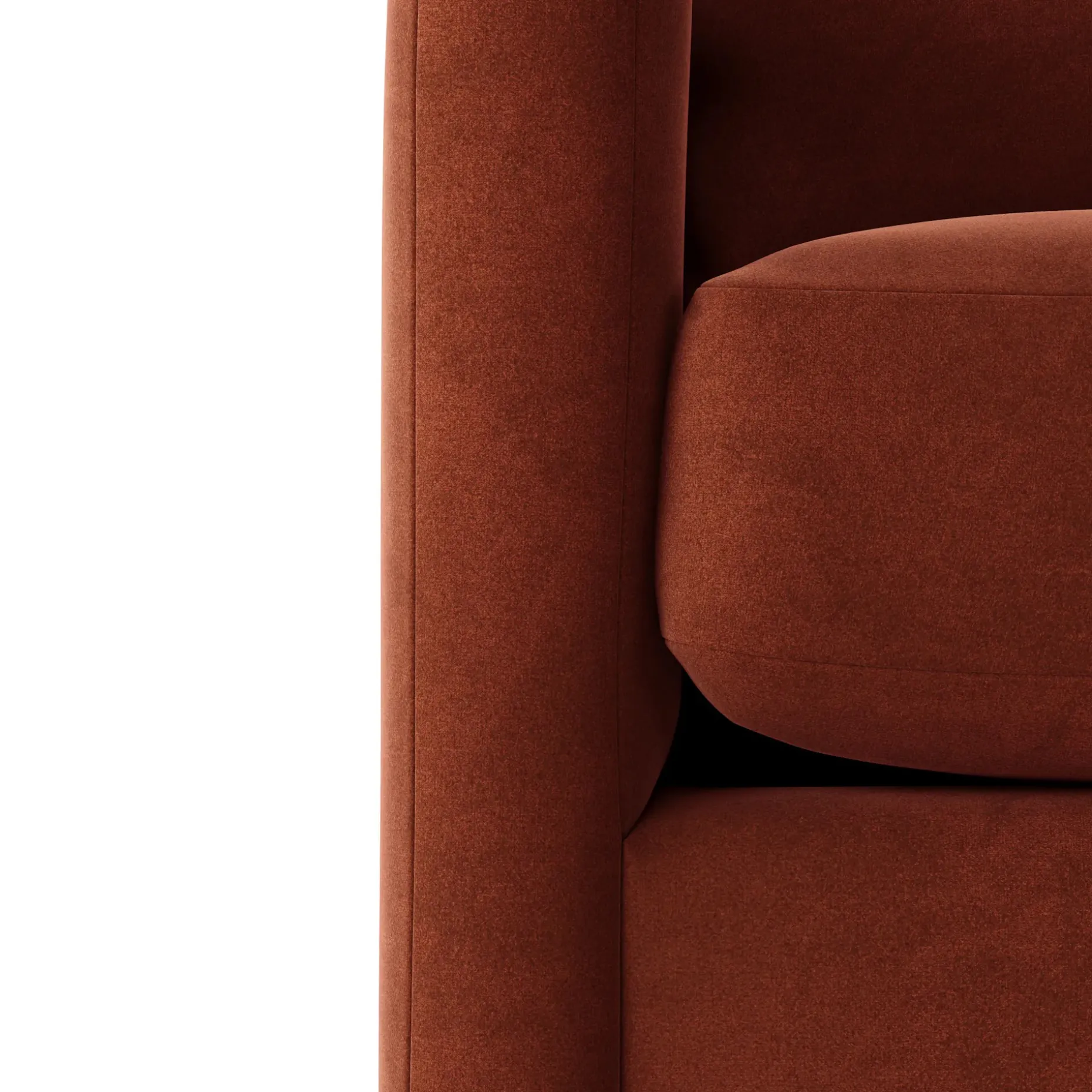 Landry 84.5" Velvet Reversible Storage Sectional - Hale Rust