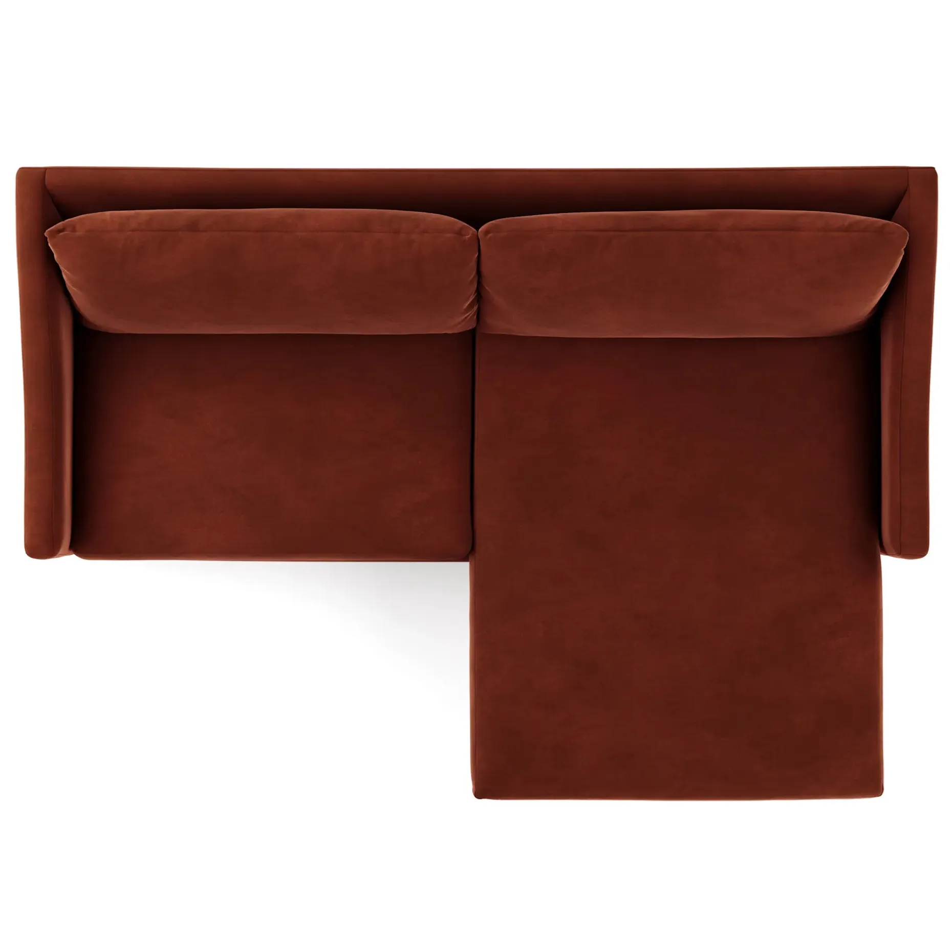 Landry 84.5" Velvet Reversible Storage Sectional - Hale Rust