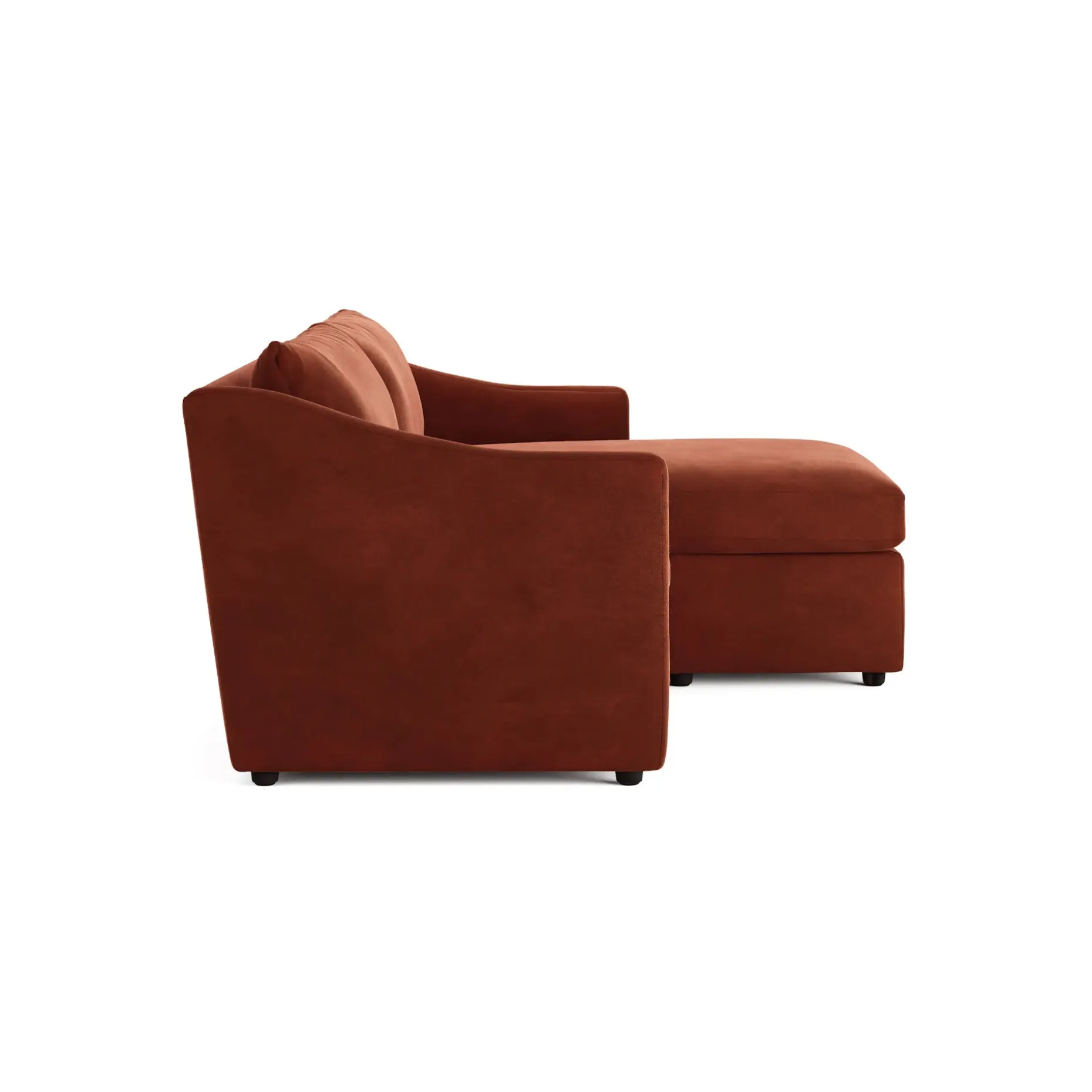 Landry 84.5" Velvet Reversible Storage Sectional - Hale Rust