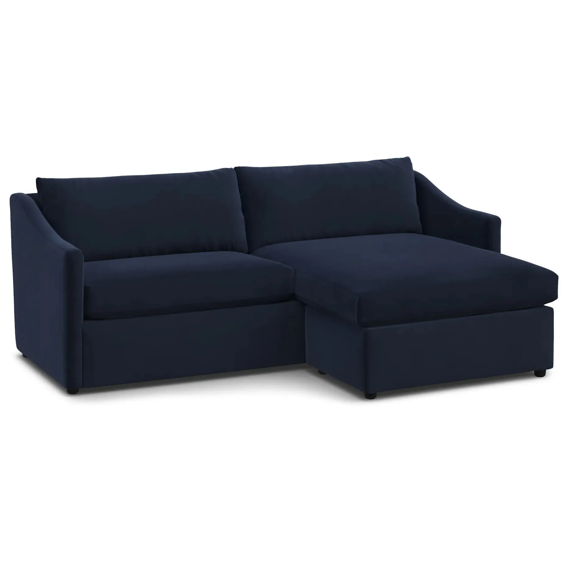 Landry 84.5" Velvet Reversible Storage Sectional - Hale Ink