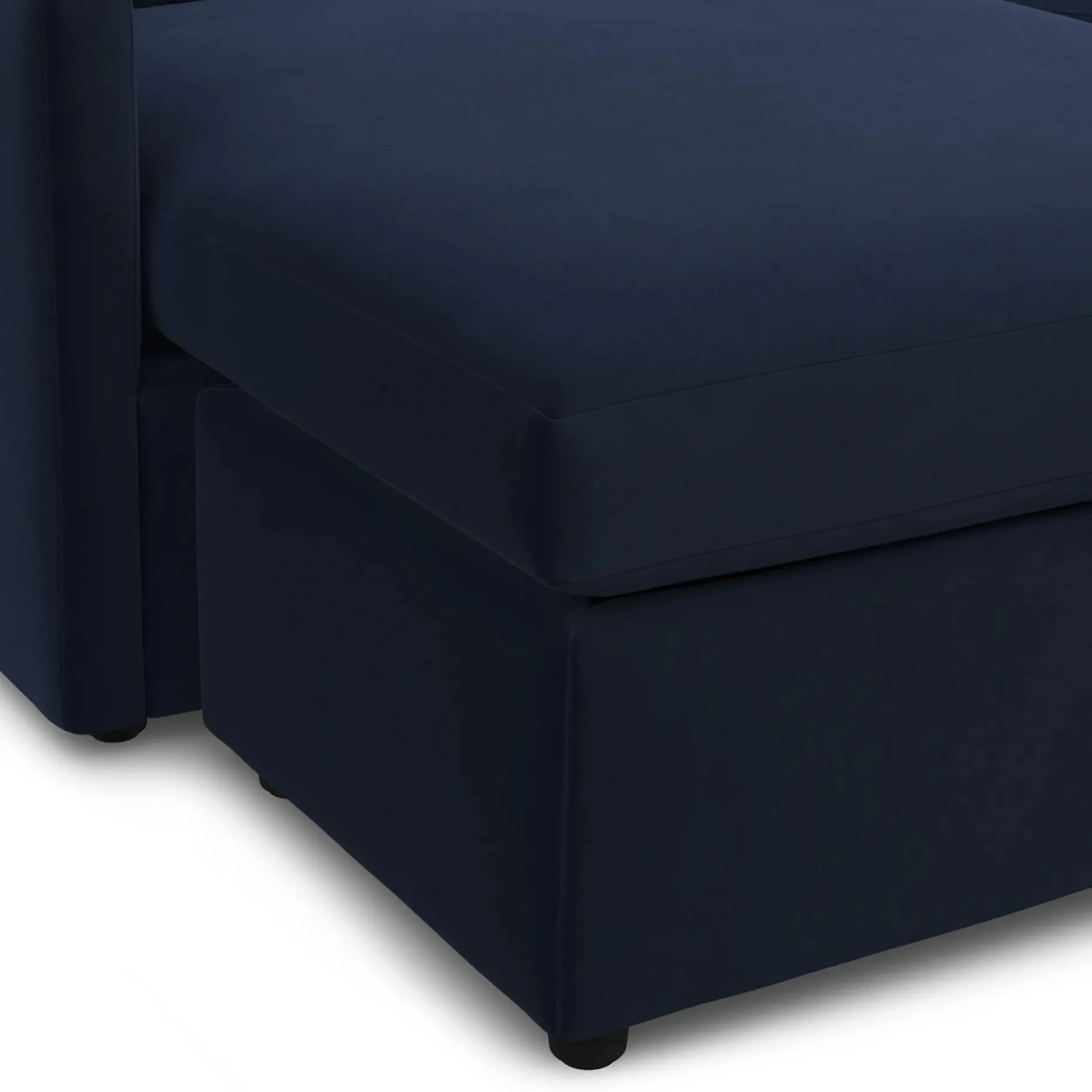 Landry 84.5" Velvet Reversible Storage Sectional - Hale Ink