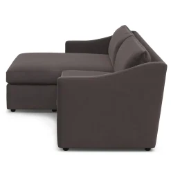 Landry 84.5" Velvet Reversible Storage Sectional - Hale Warm Gray