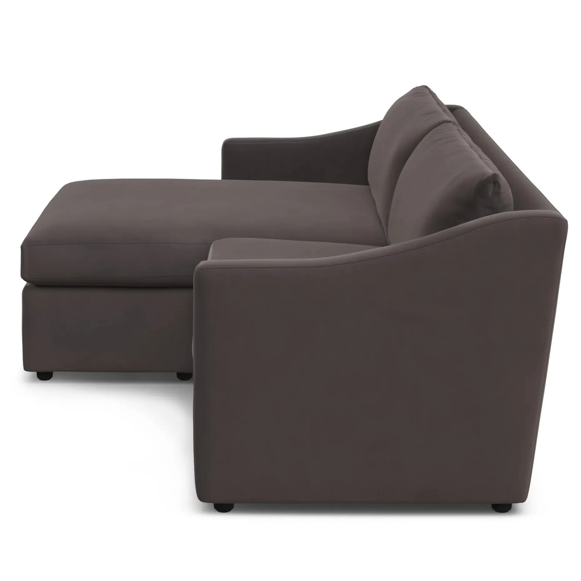 Landry 84.5" Velvet Reversible Storage Sectional - Hale Warm Gray