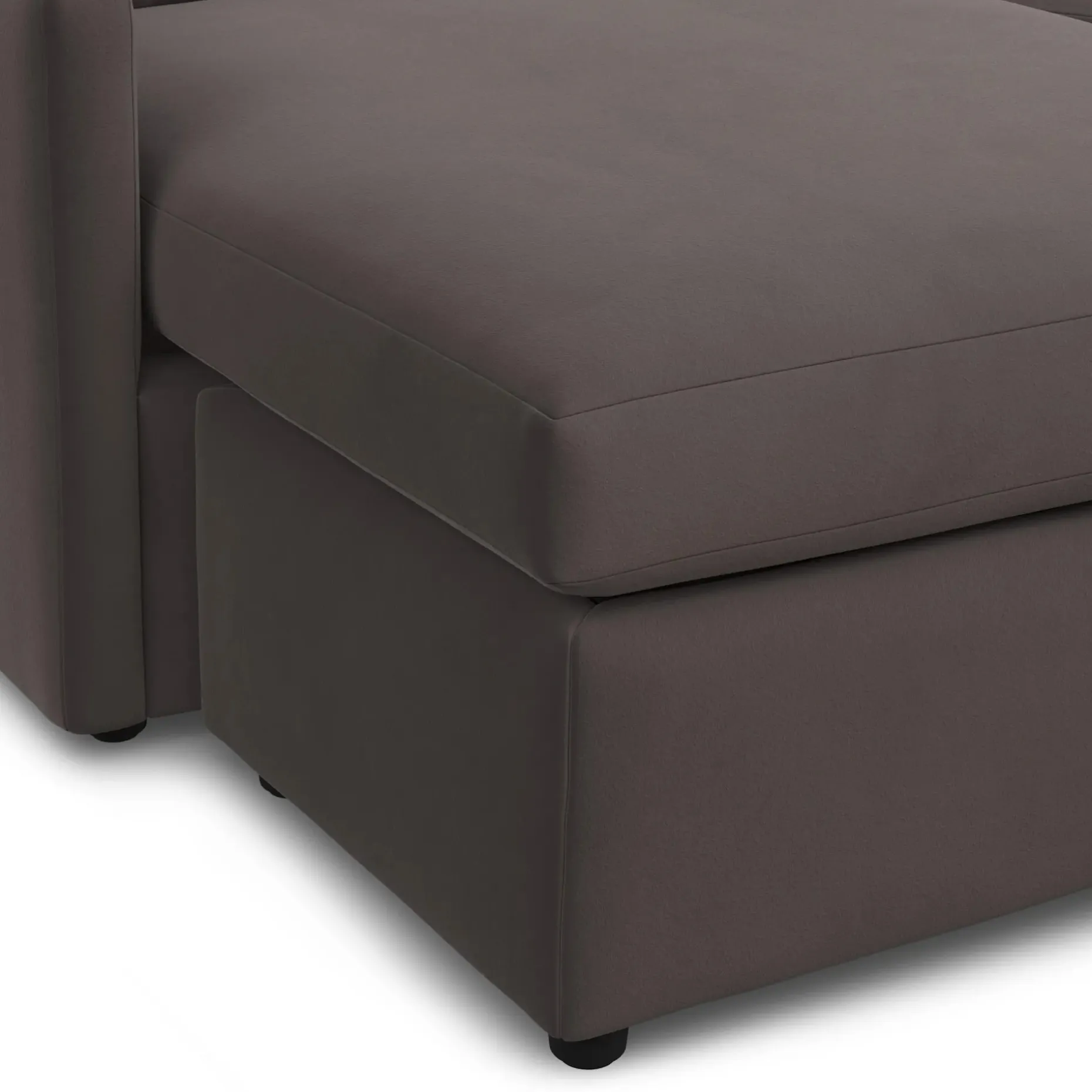Landry 84.5" Velvet Reversible Storage Sectional - Hale Warm Gray